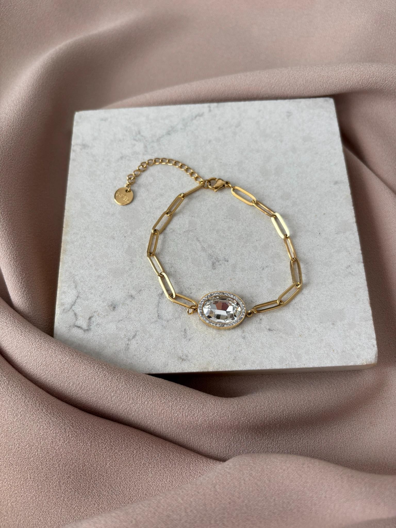 NEW ! Stainless Steel Zircon Stone Bracelet