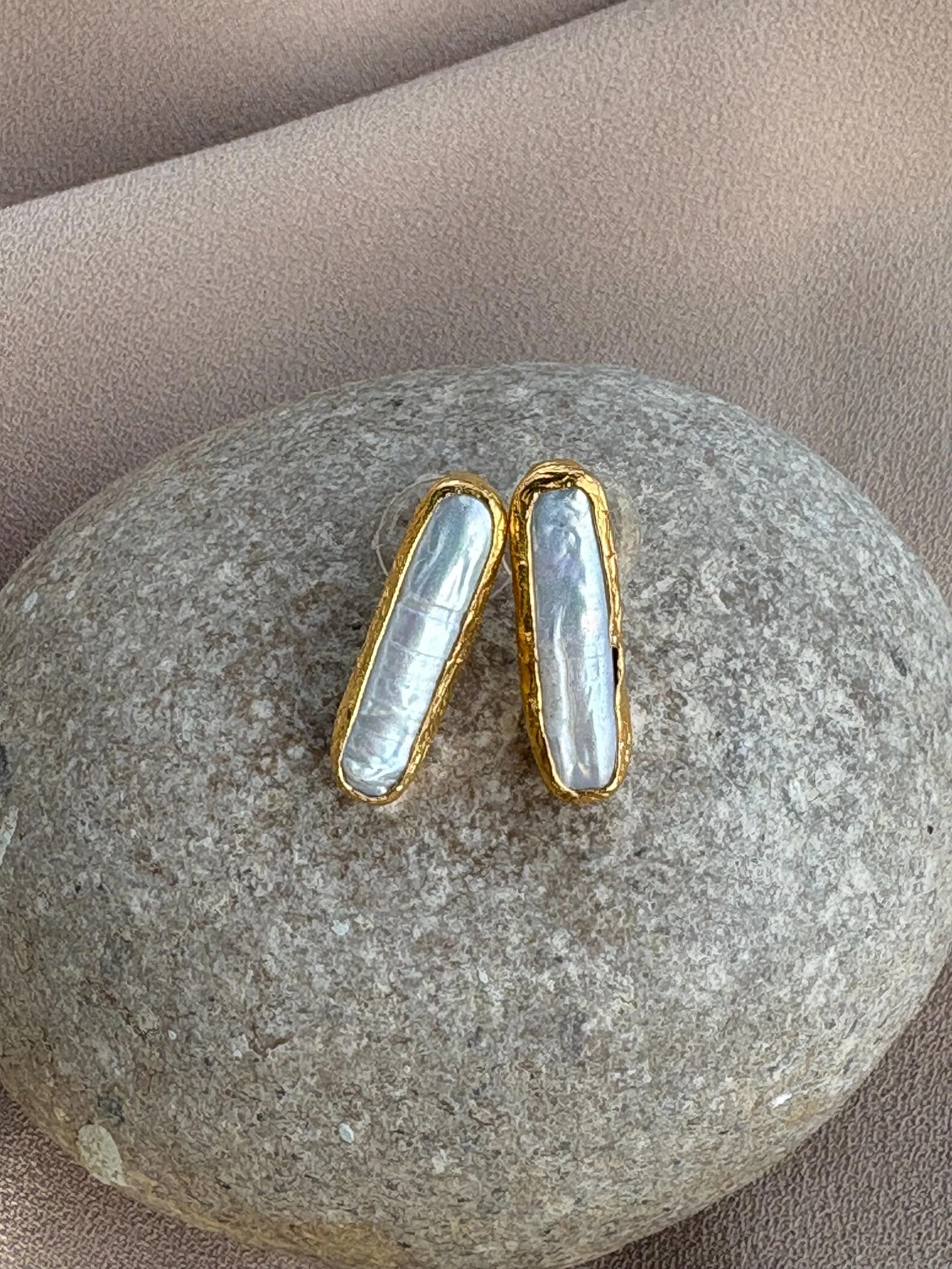 Doğal Barok Sakız İnci Küpe