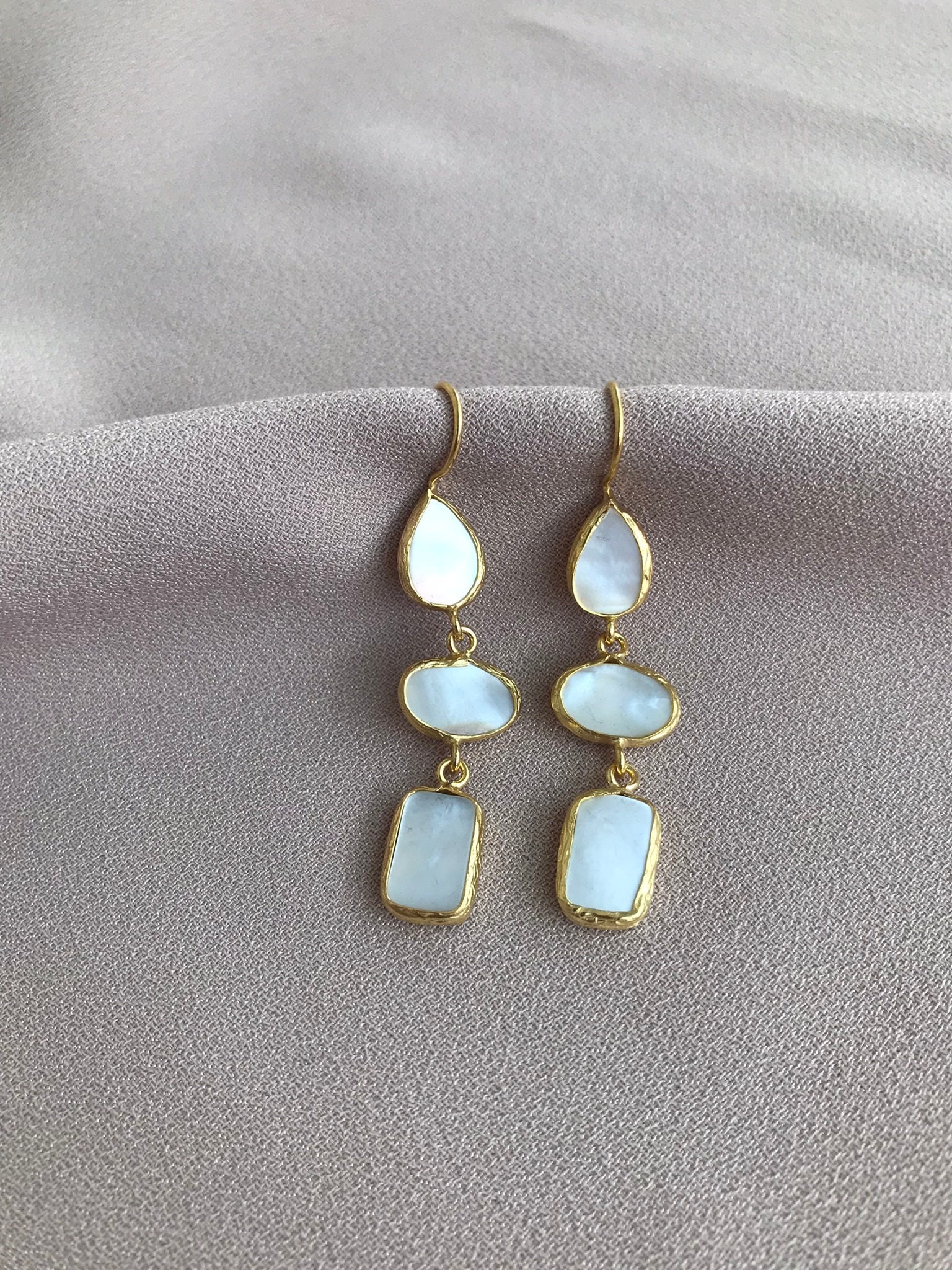 Geometrik Sedef Küpe