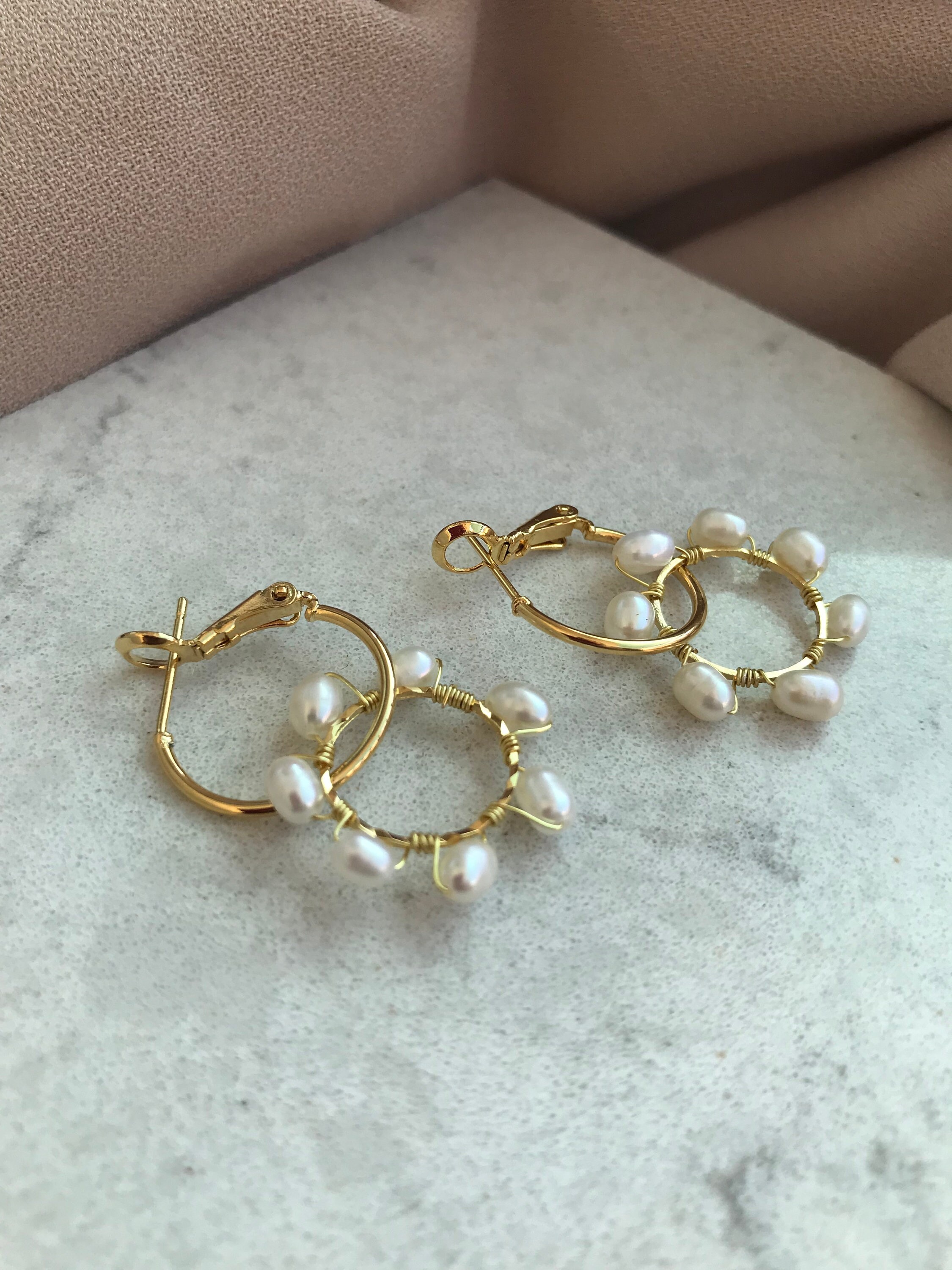 Tel Sarma İnci Küpe