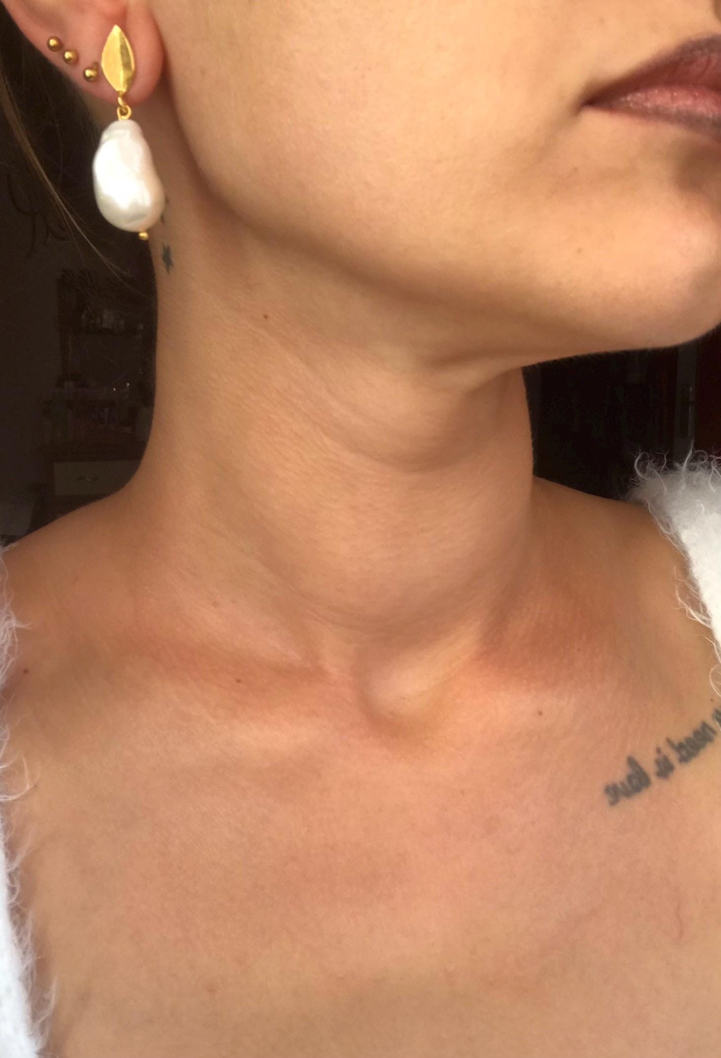 YENİ! Leaf Top Büyük Doğal Barok İnci Küpeler