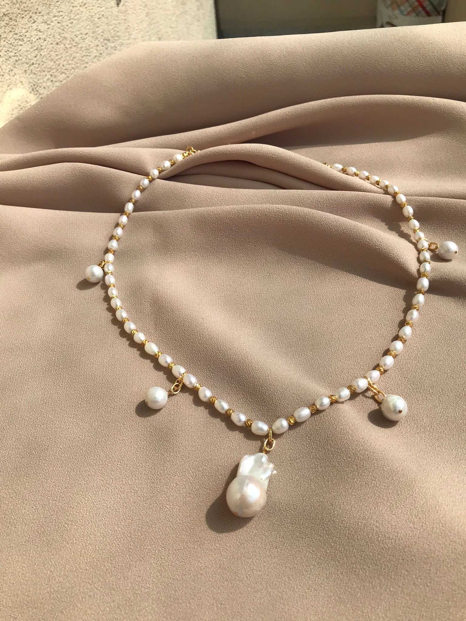 Büyük & Küçük Barok İnci Kolye