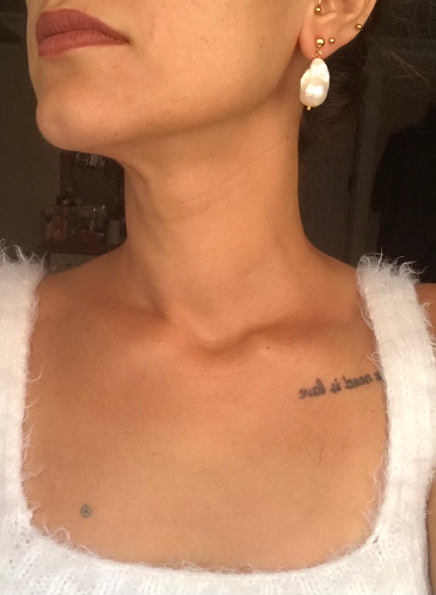 Büyük Barok İnci Küpe