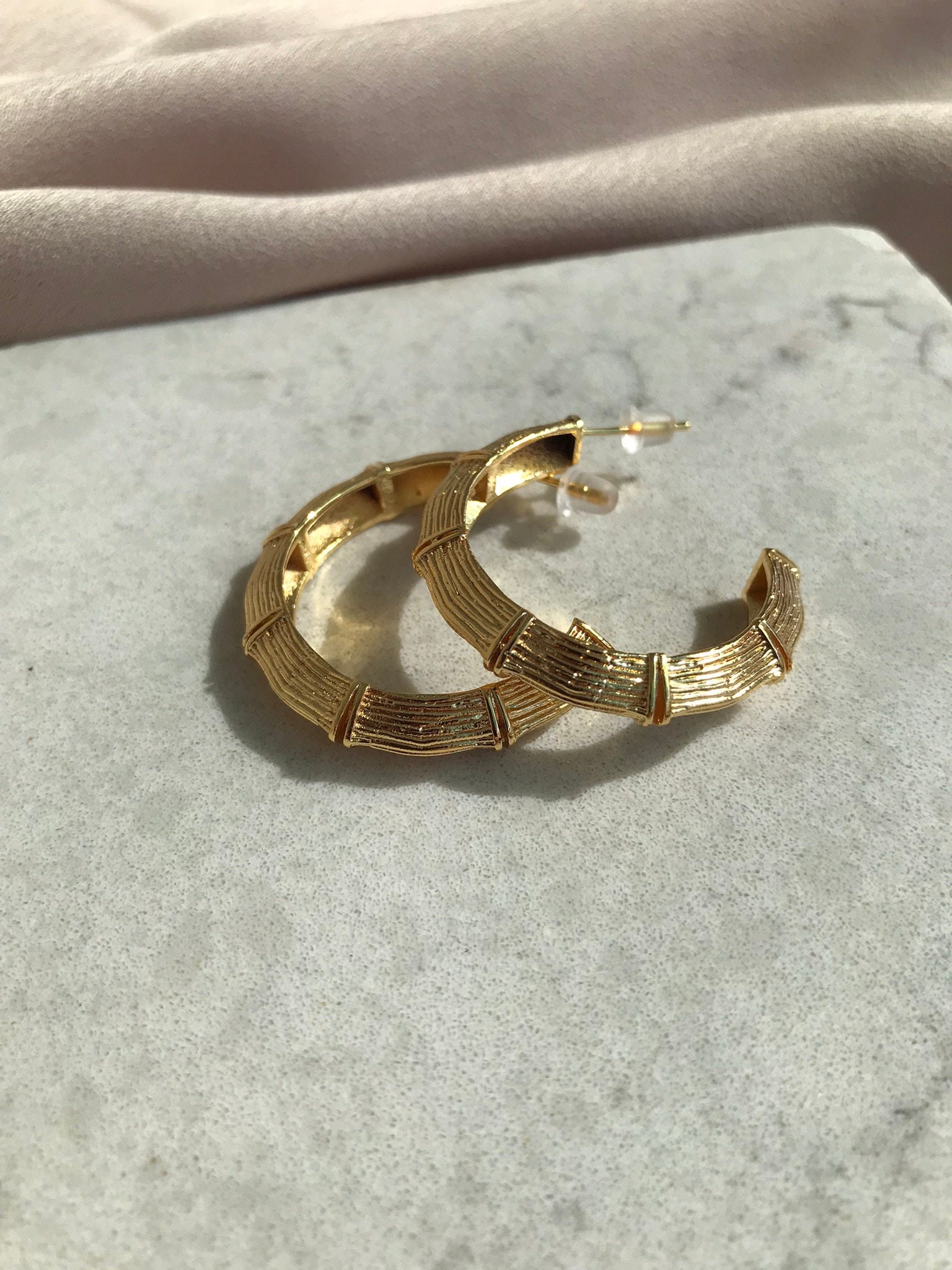 YENİ! Modern Halka Altın Küpeler, El Yapımı Bronz Halka Küpeler