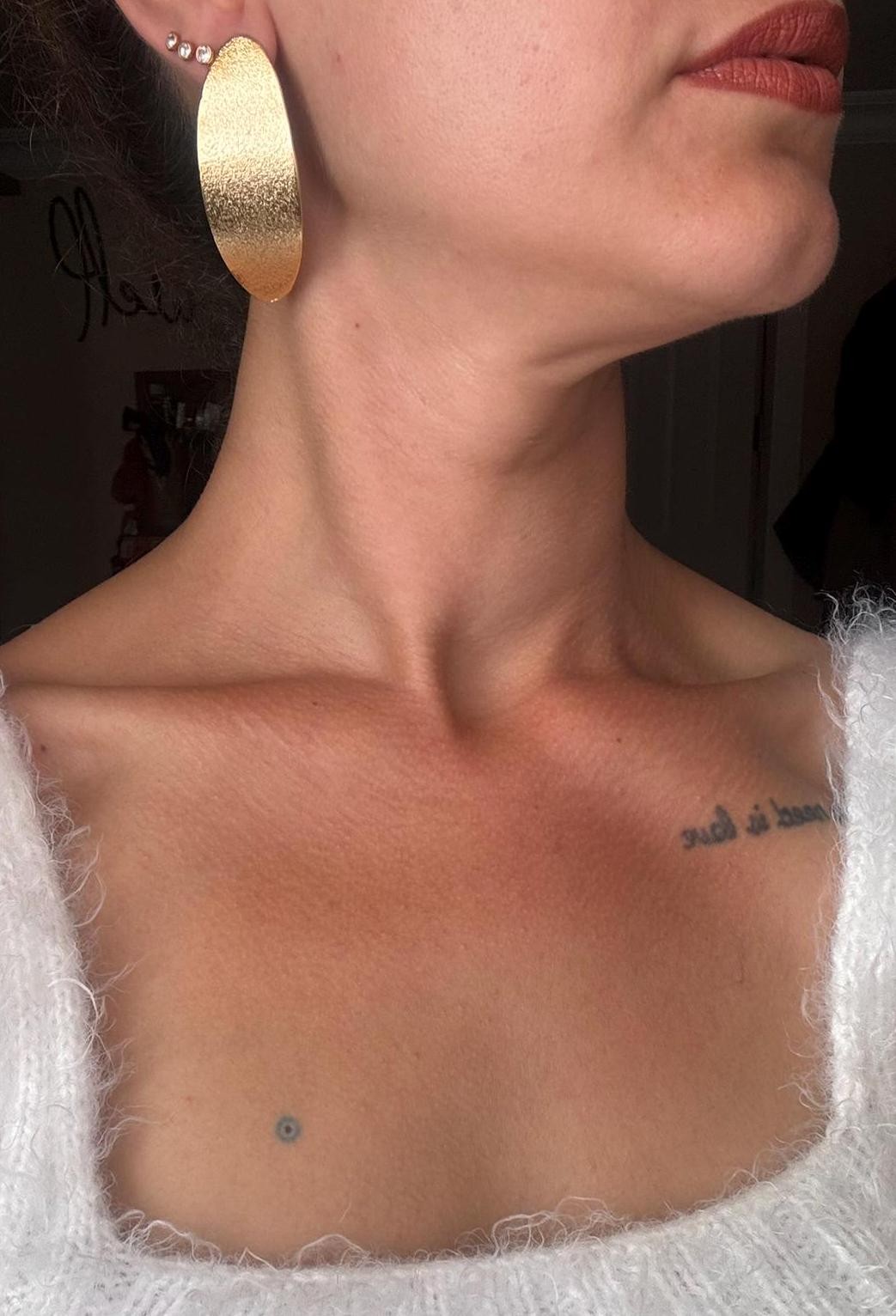 YENİ ! Oval Desenli Döküm Küpeler, El Yapımı Bronz Küpeler