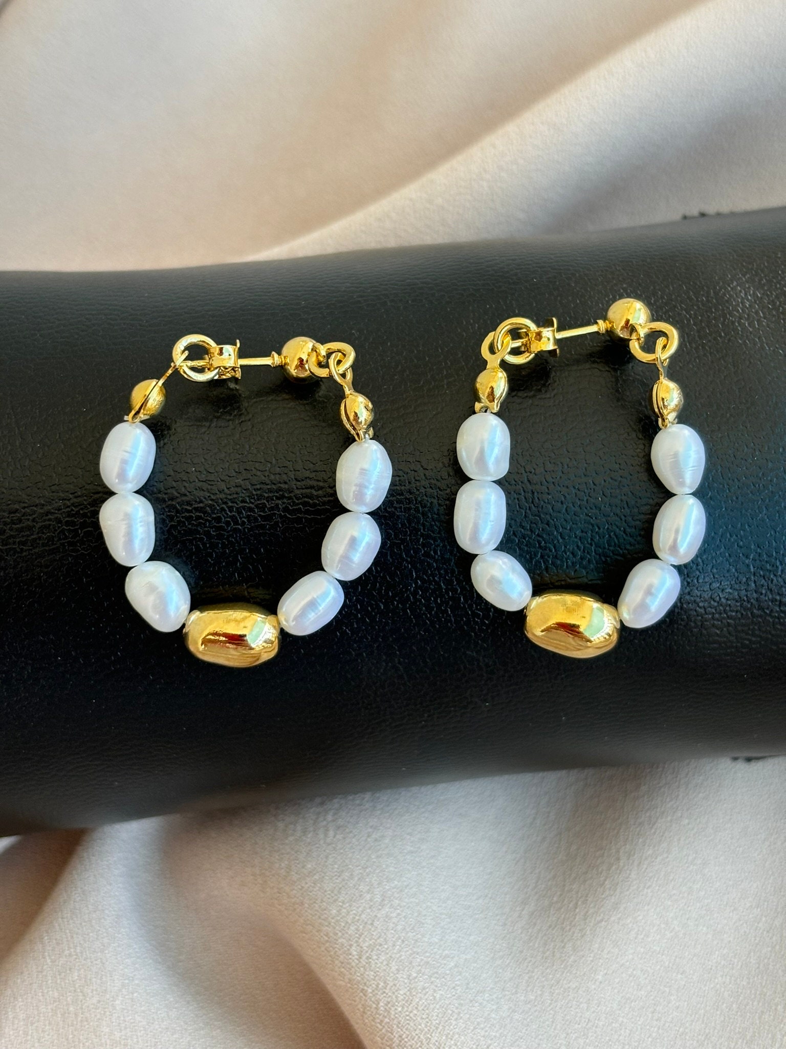 Altın Kaplama İnci Küpe