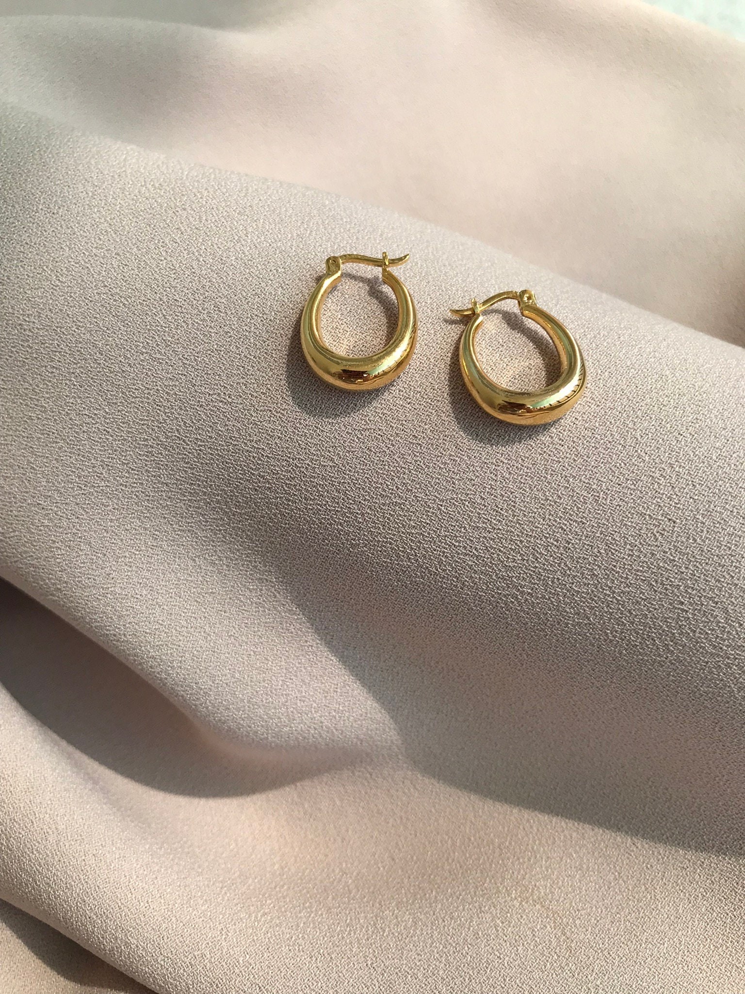 YENİ! Mini Oval Küpe, U Şeklinde Halka Küpe