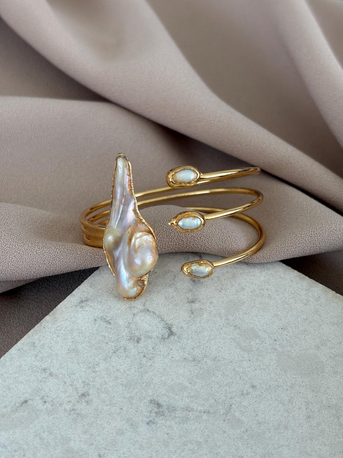 Arpa & Barok İnci Kombin Bileklik