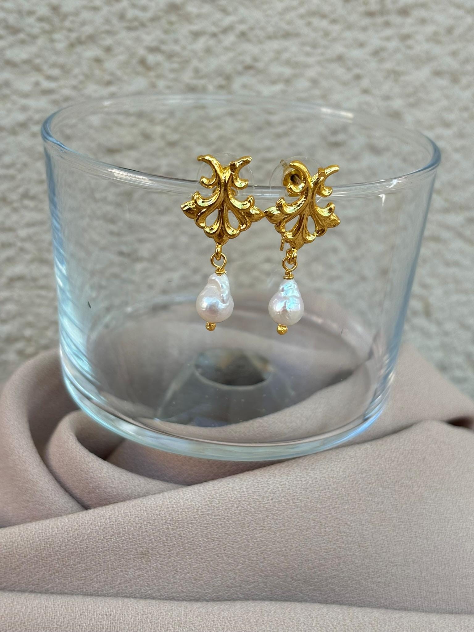 YENİ! Mini Doğal Barok İnci Küpe