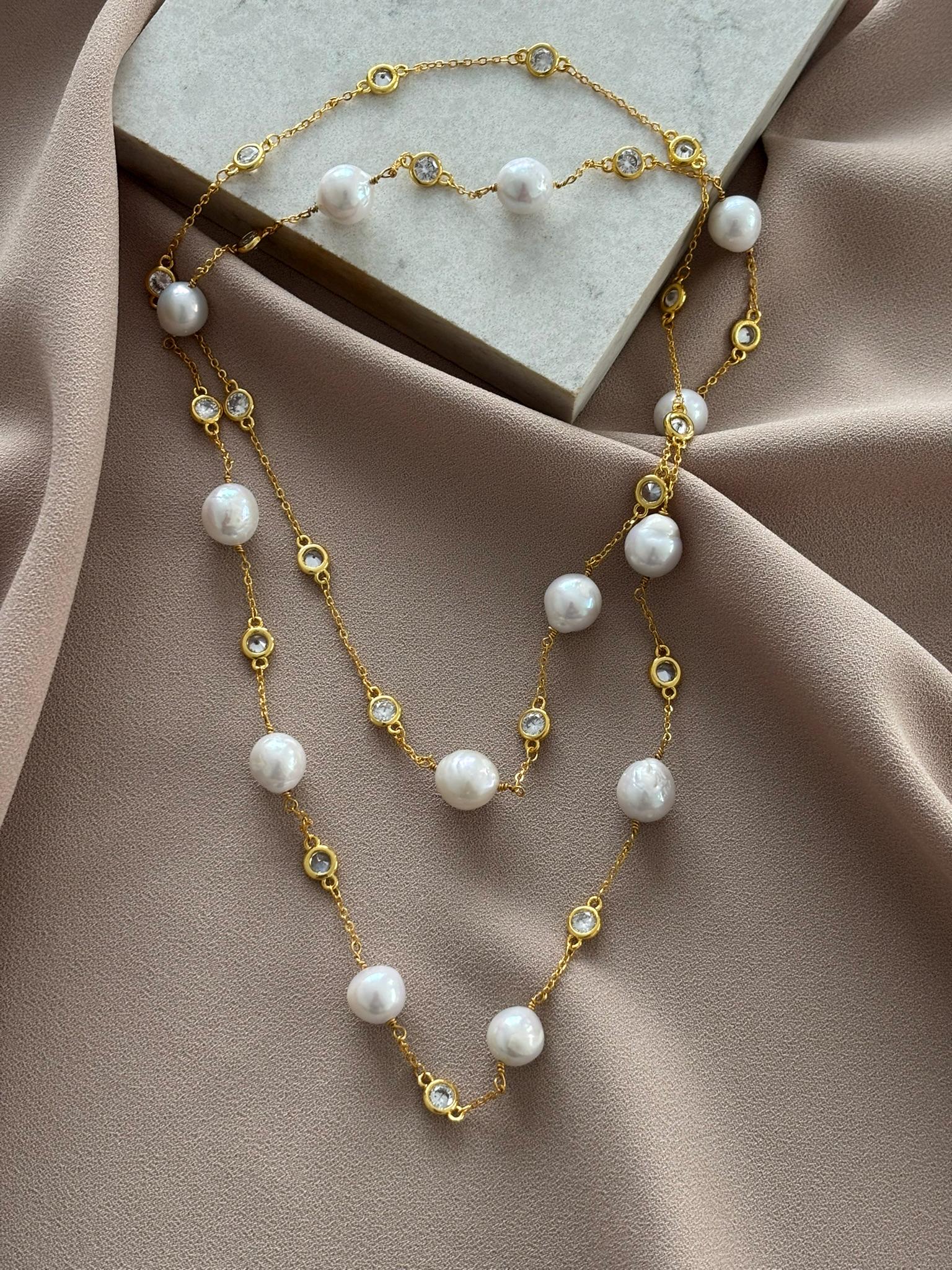 Edison İnci Uzun Kolye