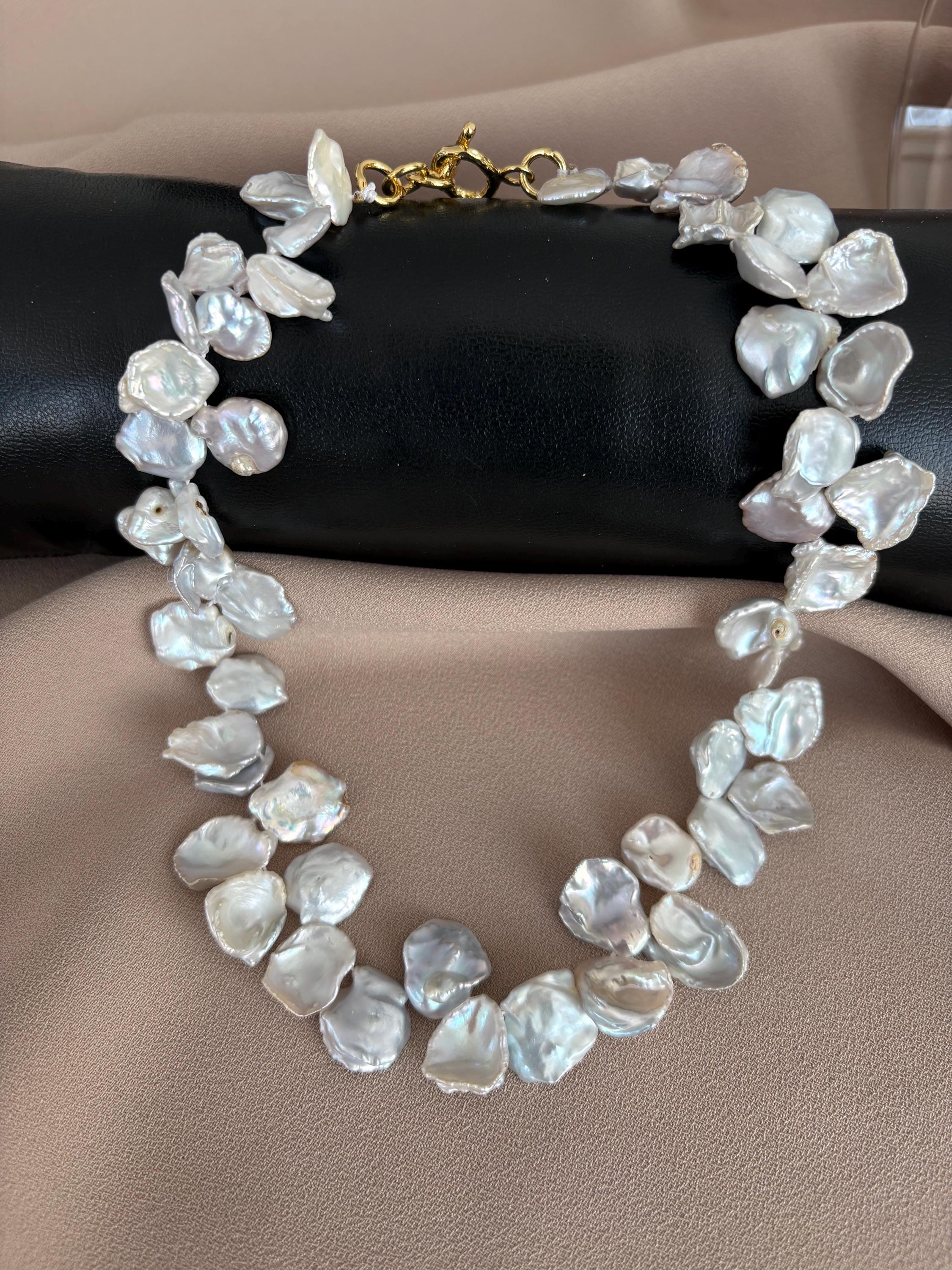 Doğal Yaprak İnci Kolye