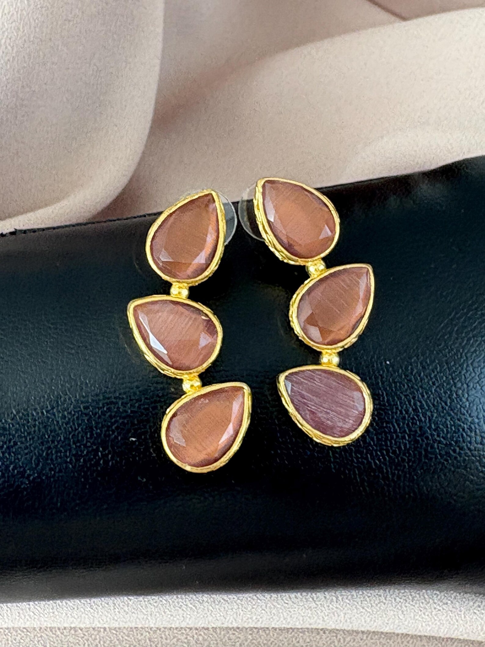 Sonbahar Kedi Gözü Küpeler