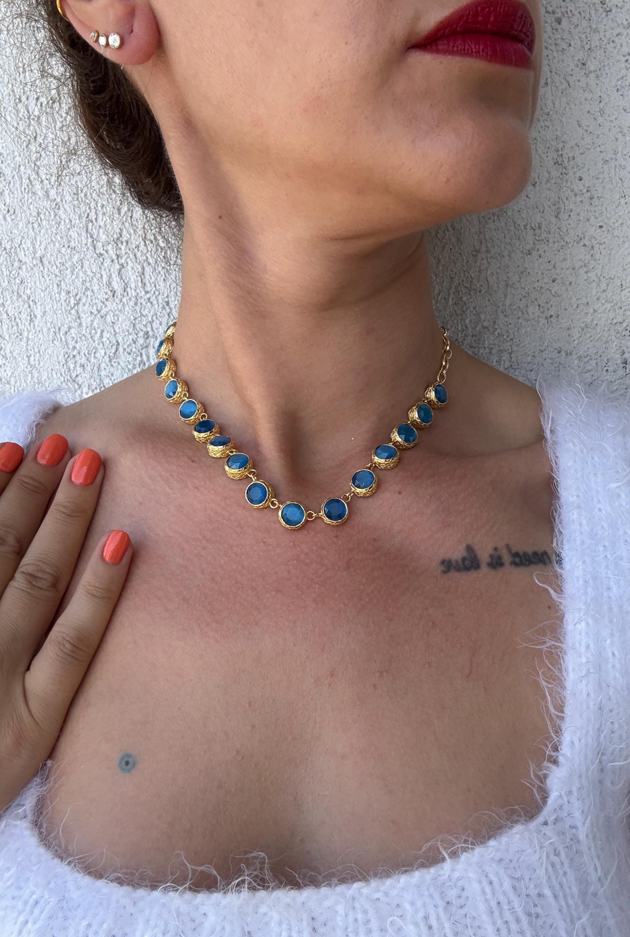 Seri Kedi Gözü Tasarım Kolye