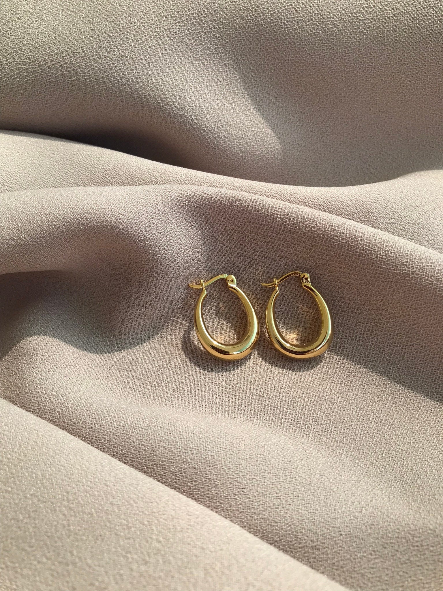 YENİ! Mini Oval Küpe, U Şeklinde Halka Küpe