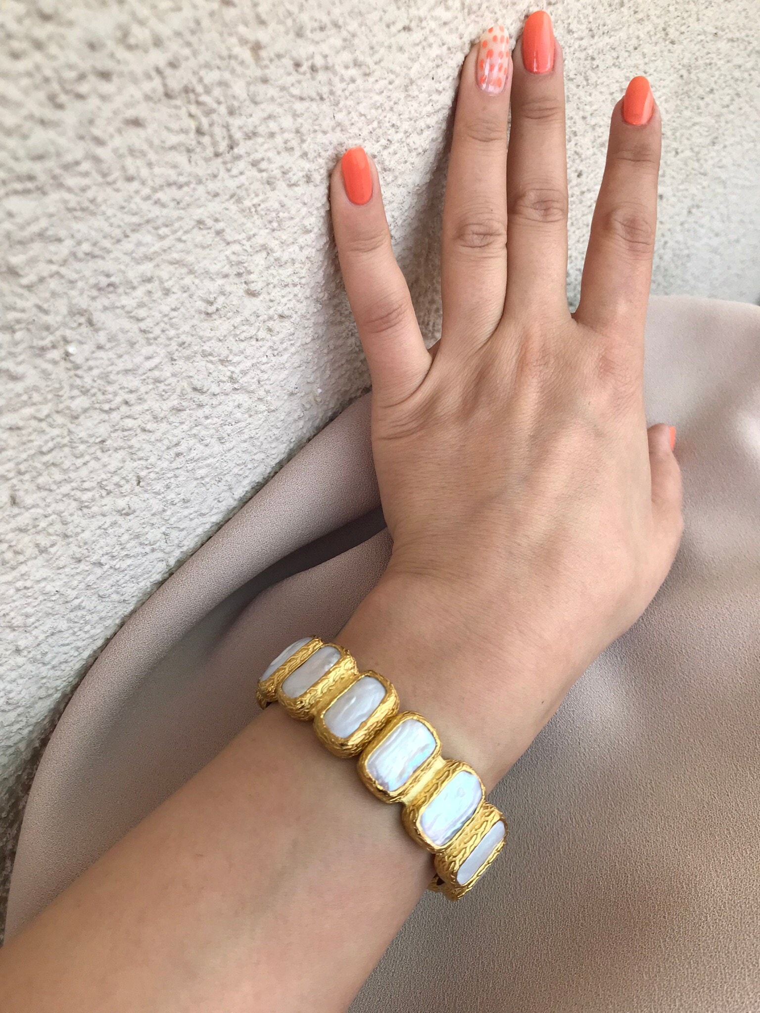 Sıralı Kare İnci Bileklik