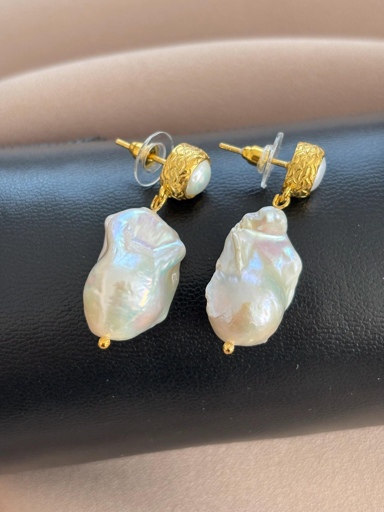 Büyük Barok İnci Küpe