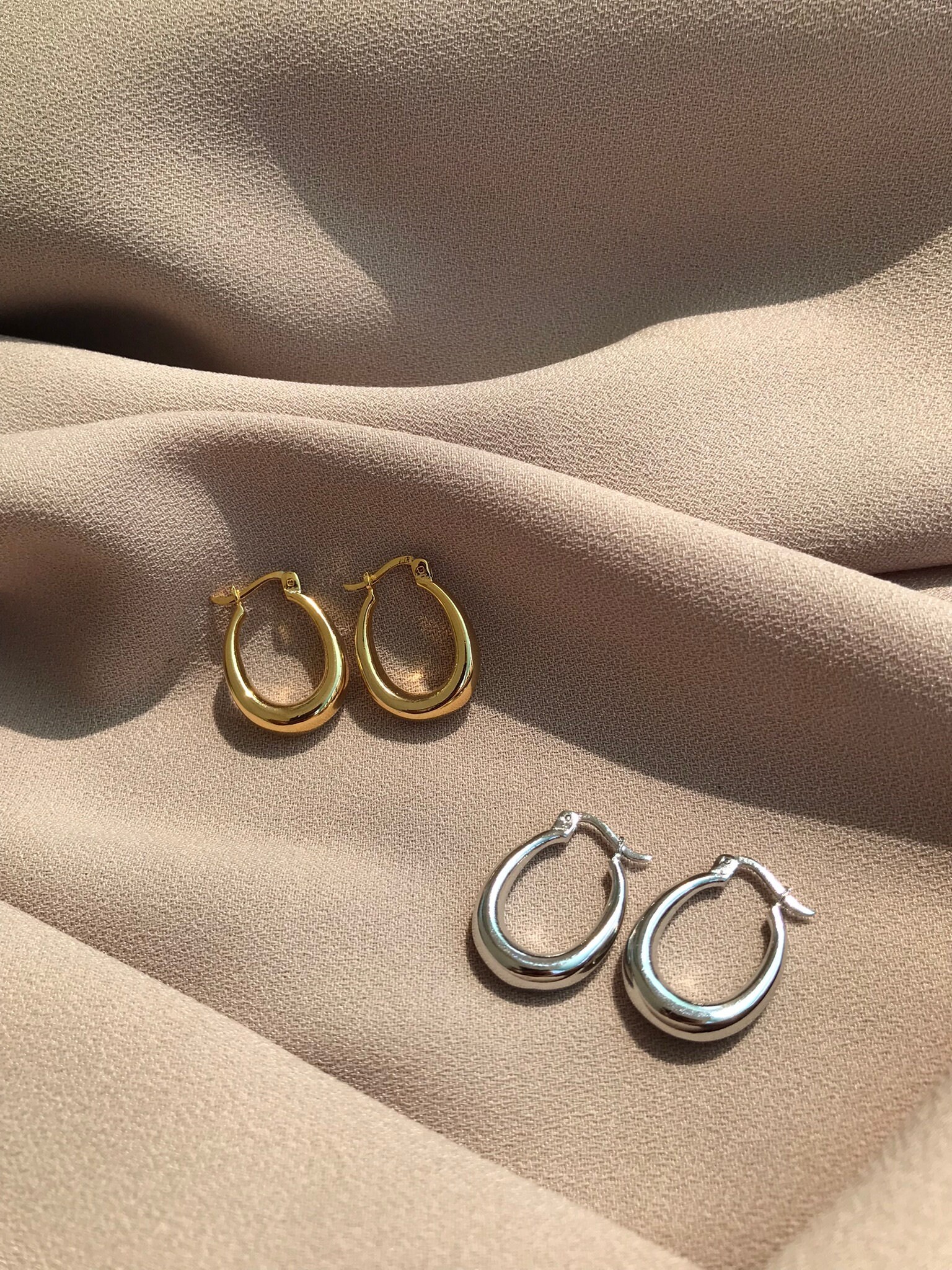 YENİ! Mini Oval Küpe, U Şeklinde Halka Küpe