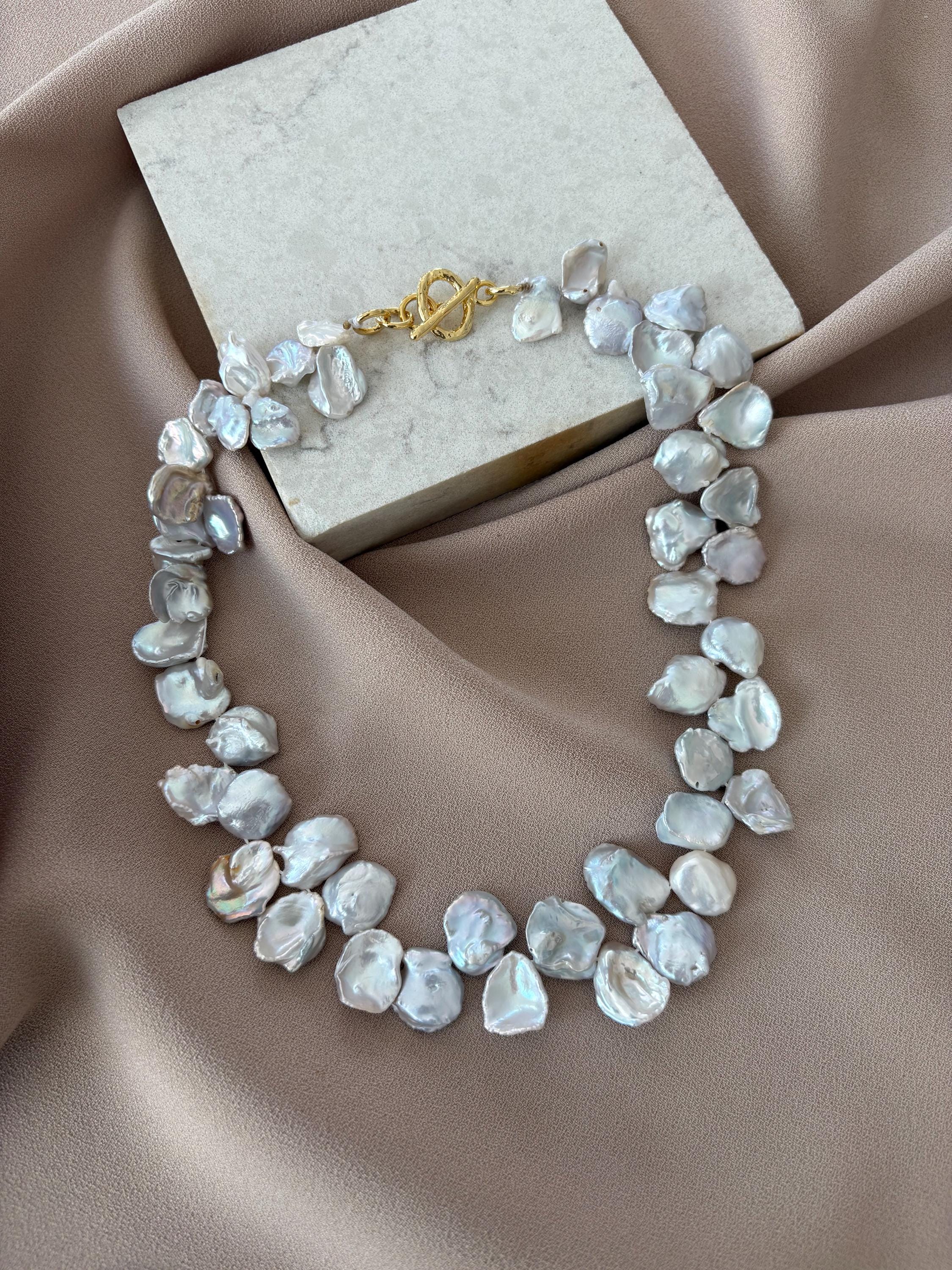 Doğal Yaprak İnci Kolye