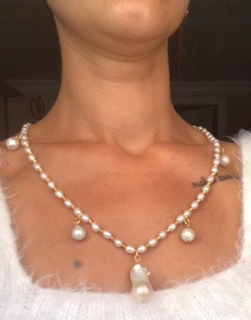 Büyük & Küçük Barok İnci Kolye