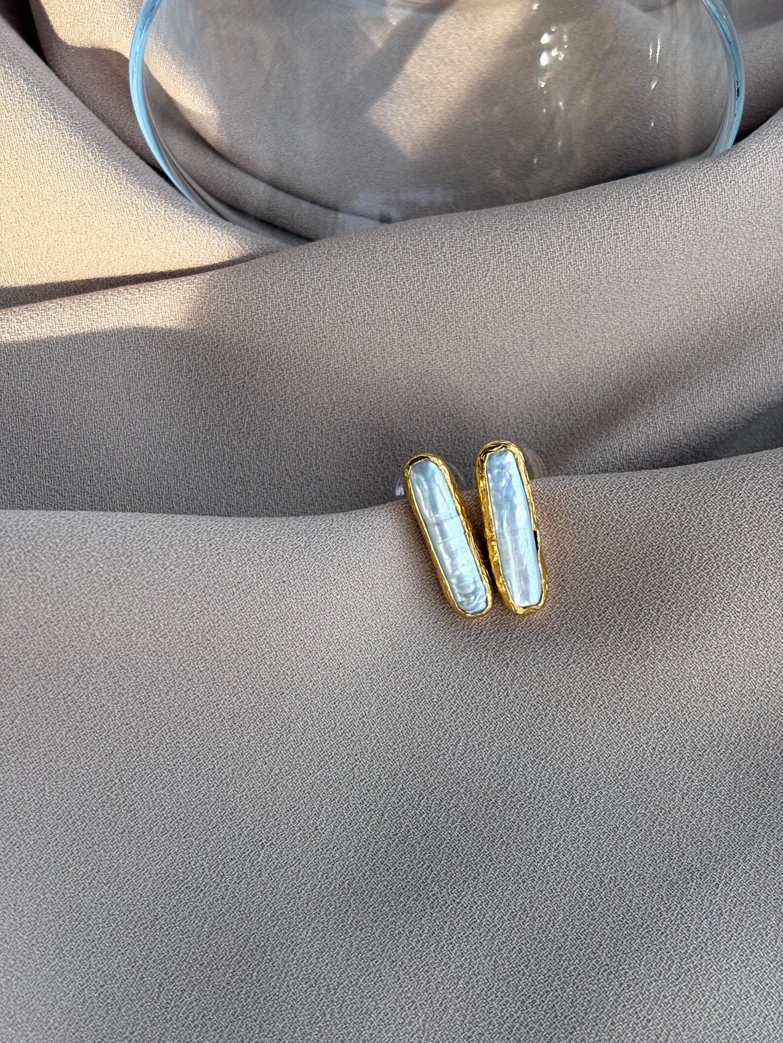 Doğal Barok Sakız İnci Küpe