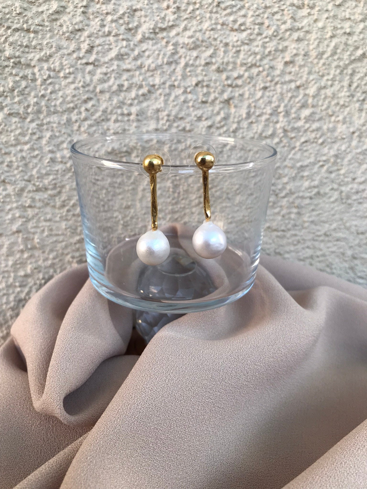 YENİ! Mini Barok İnci Küpe, Özel Tasarım Barok İnci Küpe