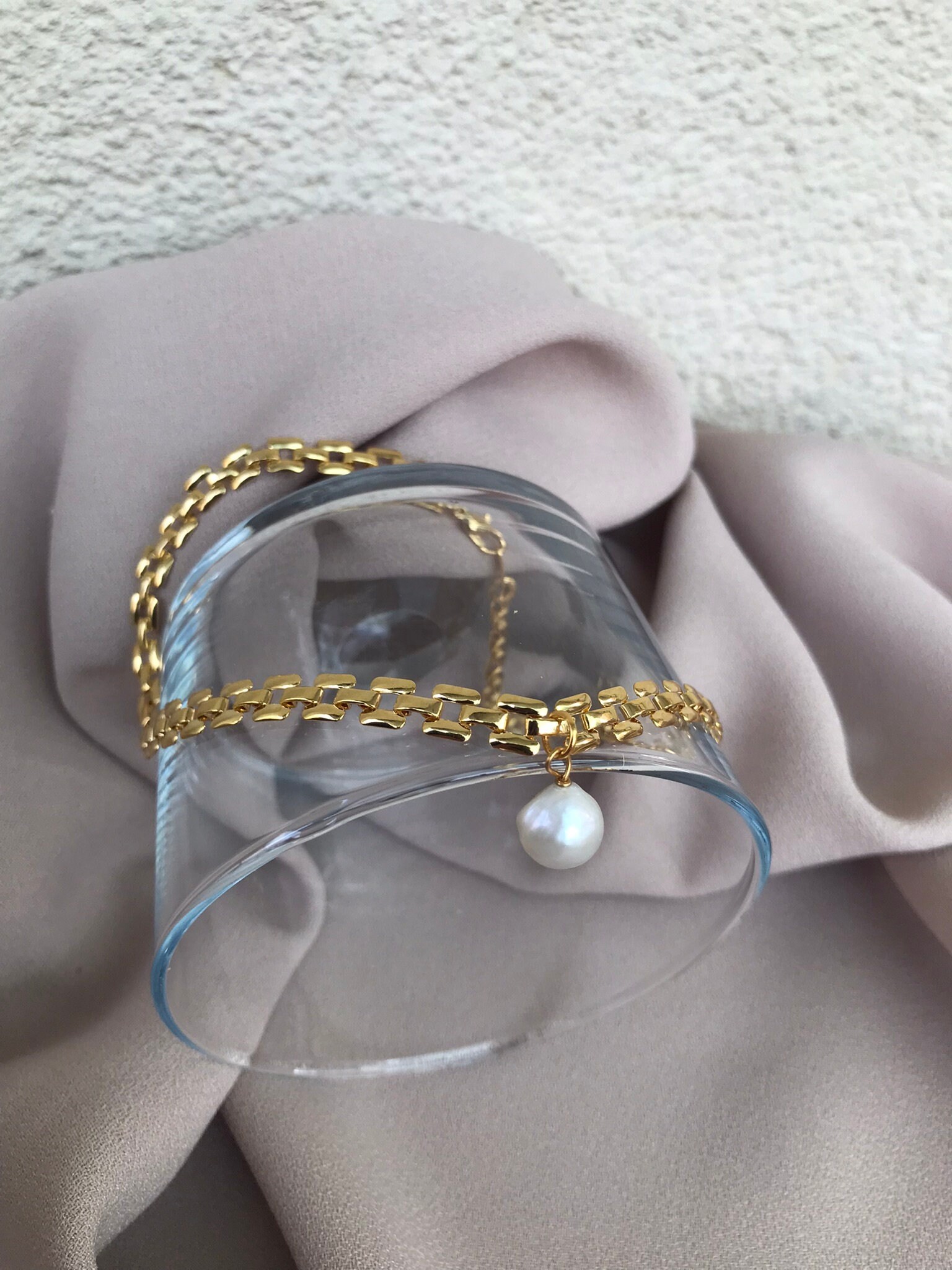 YENİ ! İnci ve Hasır Zincirli Choker