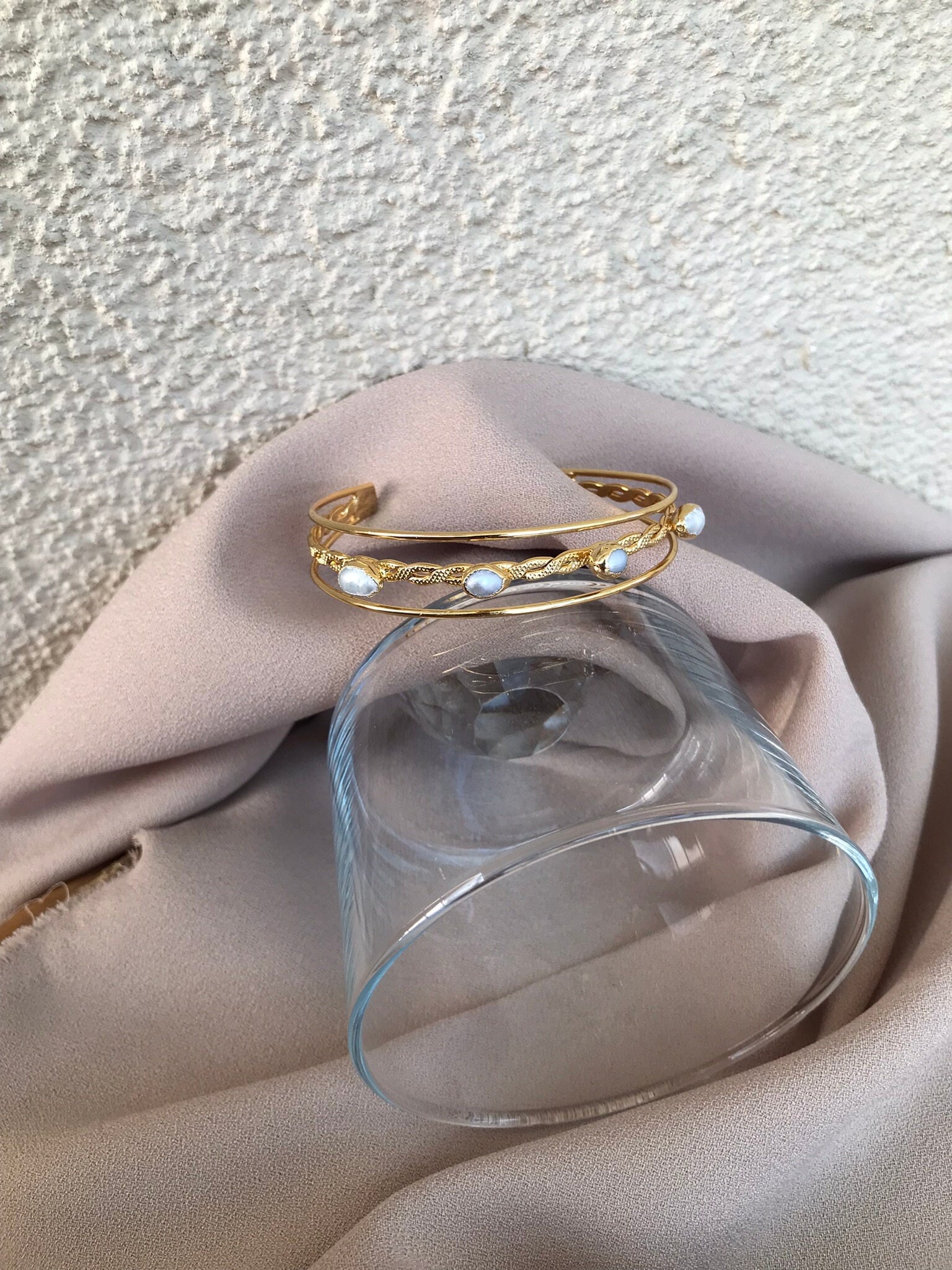 Burgulu Dört İnci Bileklik