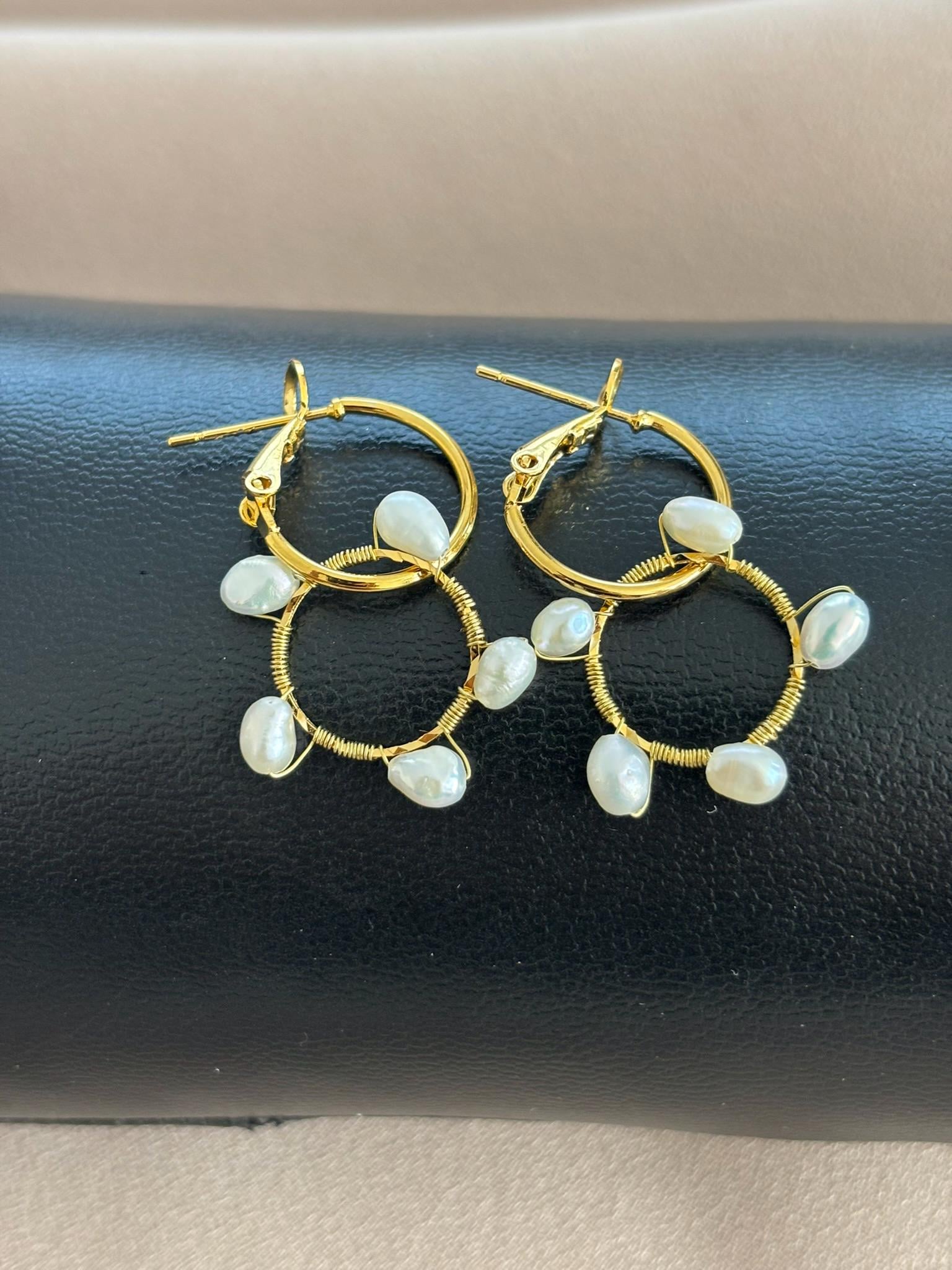 Tel Sarma İnci Küpe