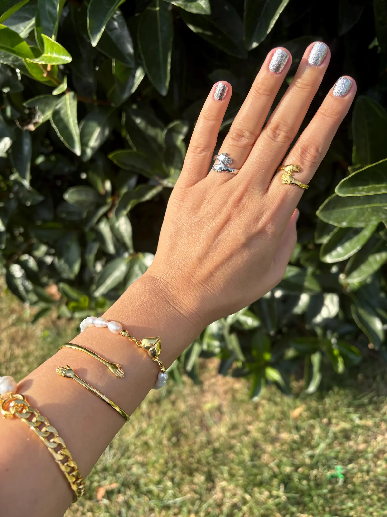 Mıknatıs Kalp Doğal İnci Bileklik