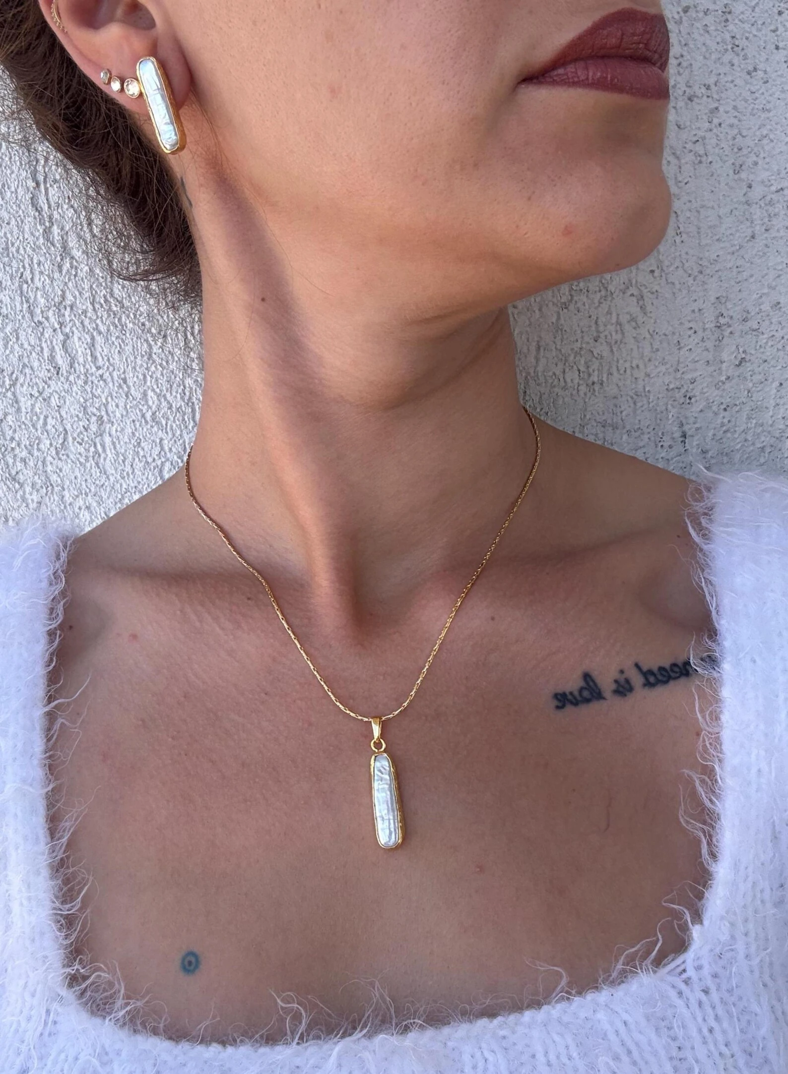 Doğal Barok Sakız İnci Küpe