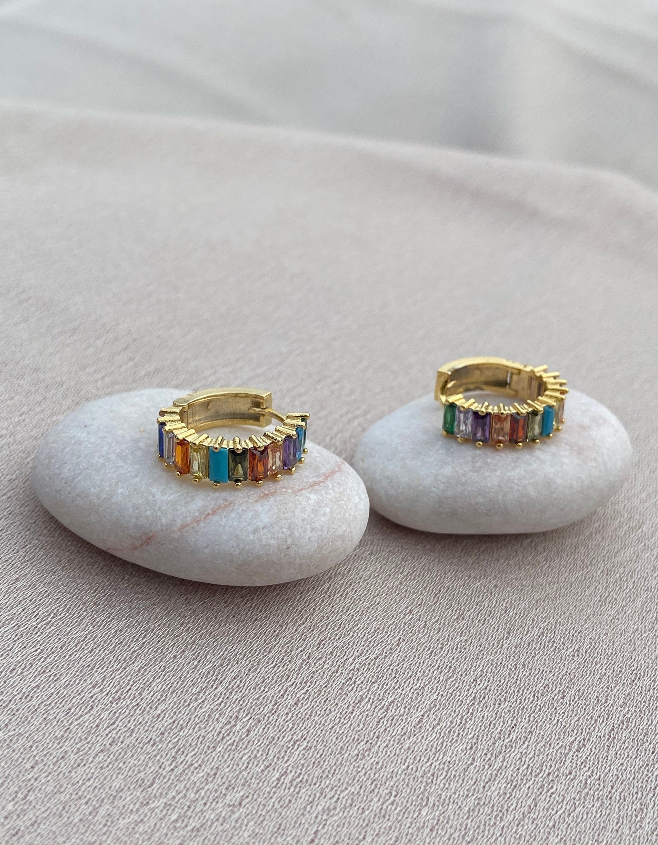 Gökkuşağı Mix Halka Küpe