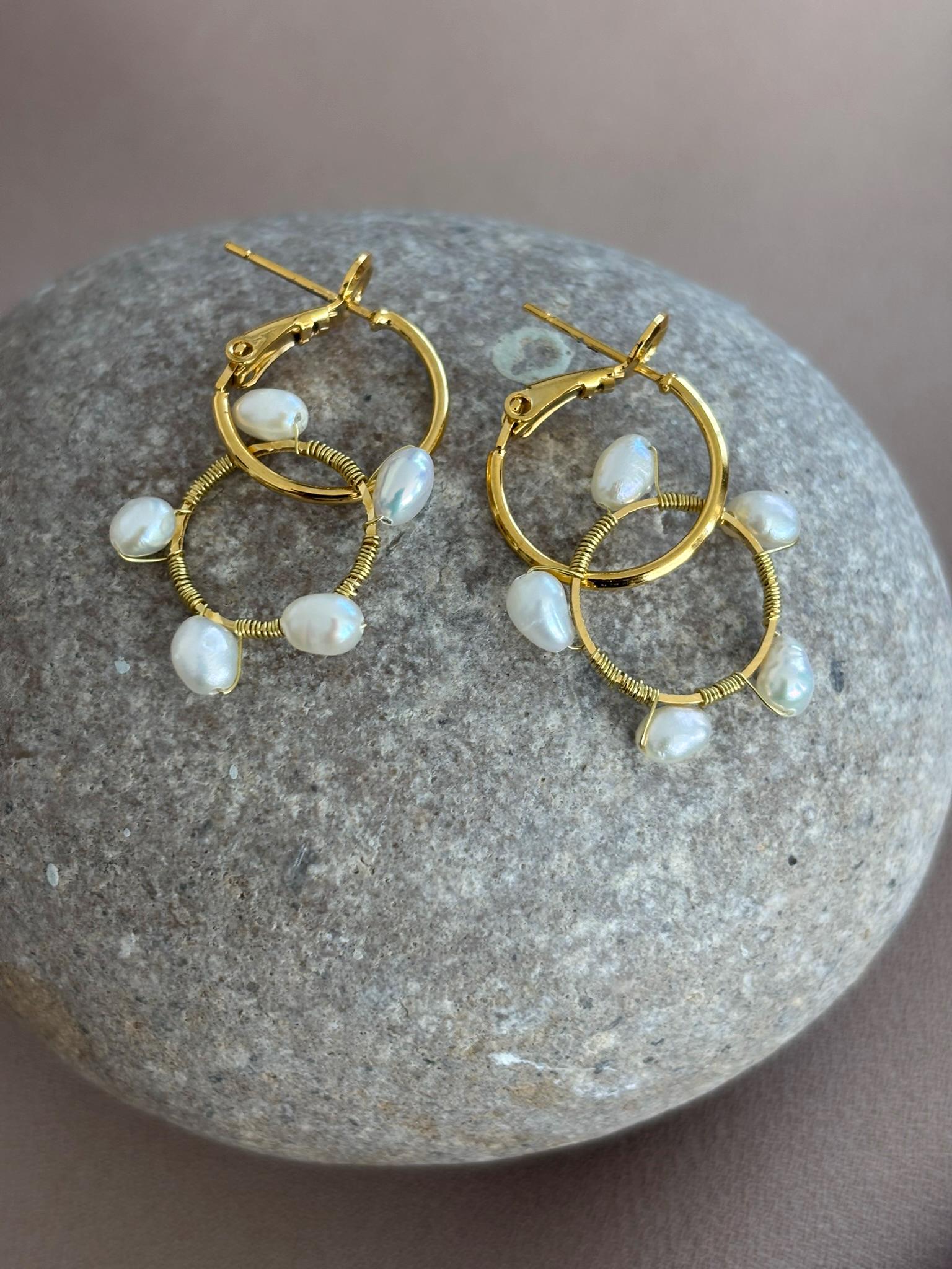 Tel Sarma İnci Küpe