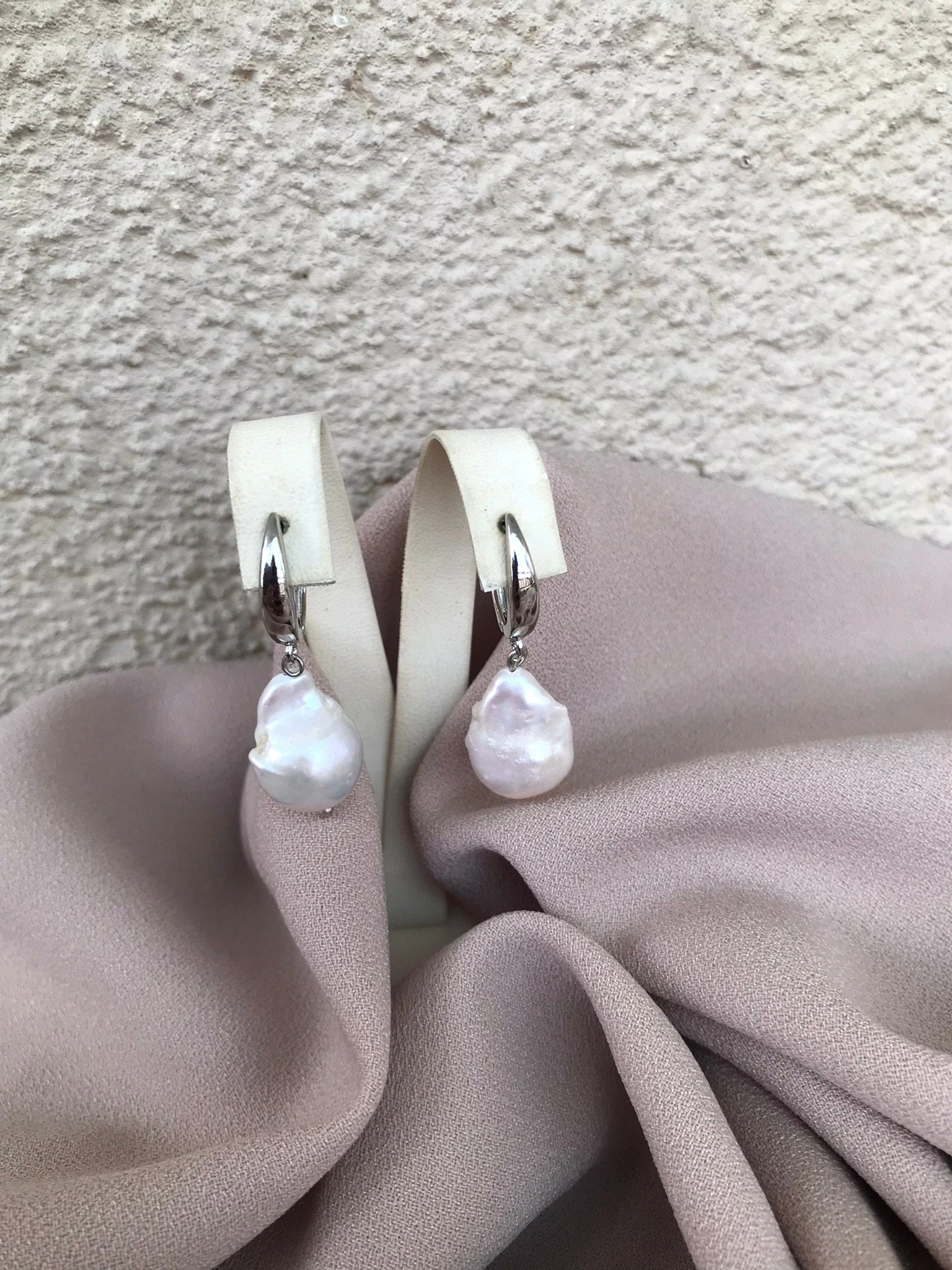 Büyük Barok İnci Küpe