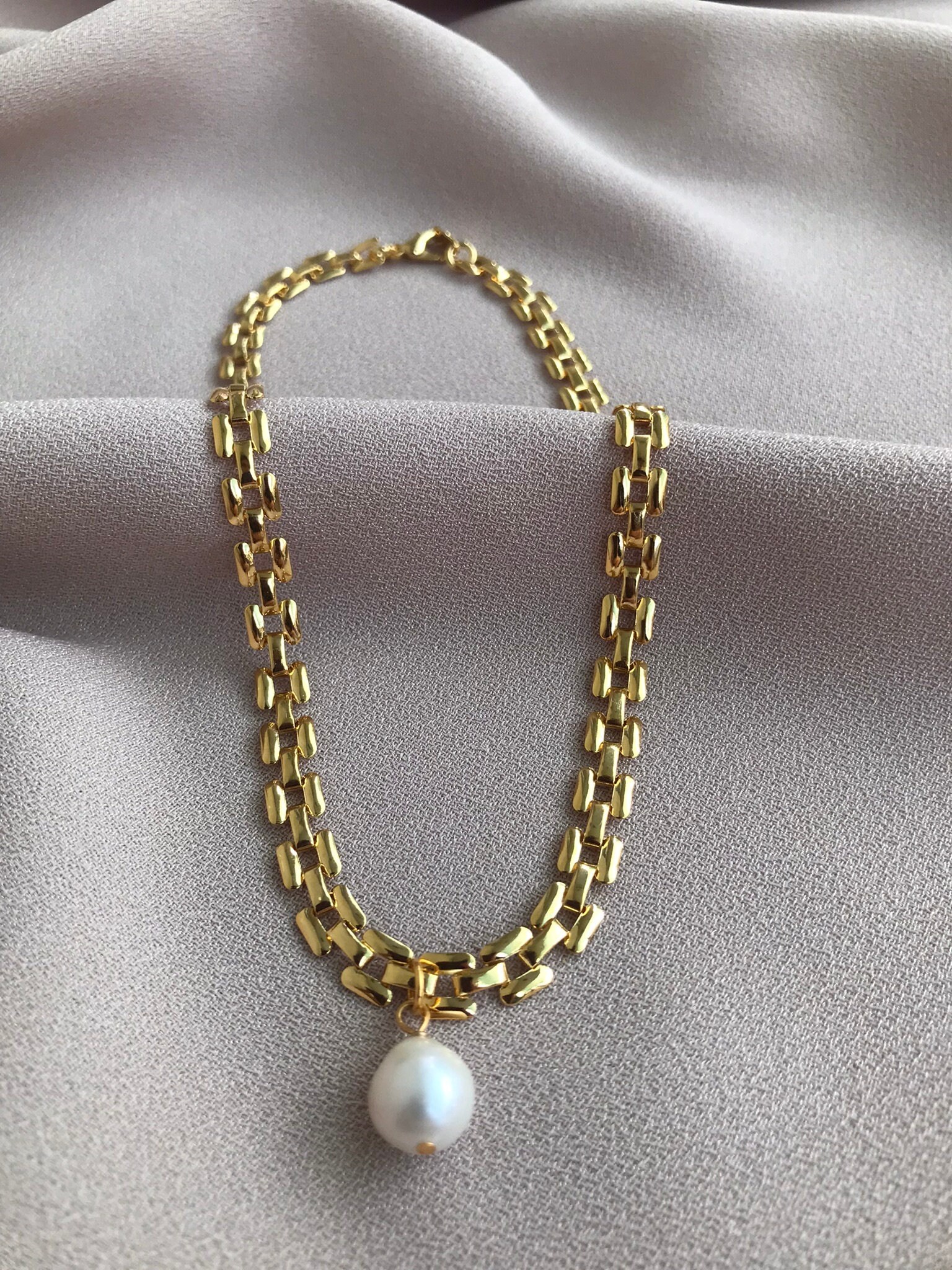 YENİ ! İnci ve Hasır Zincirli Choker
