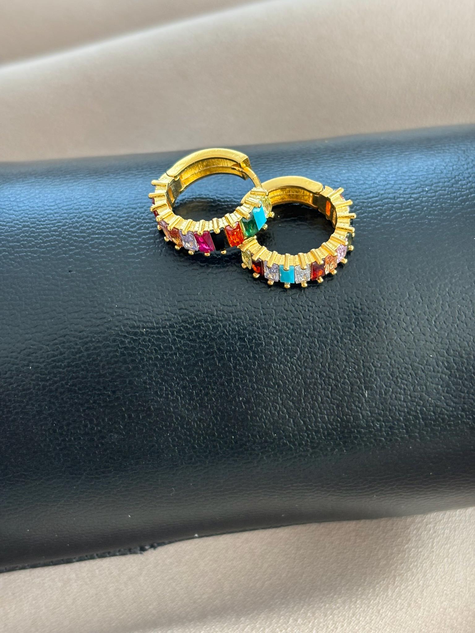 Gökkuşağı Mix Halka Küpe