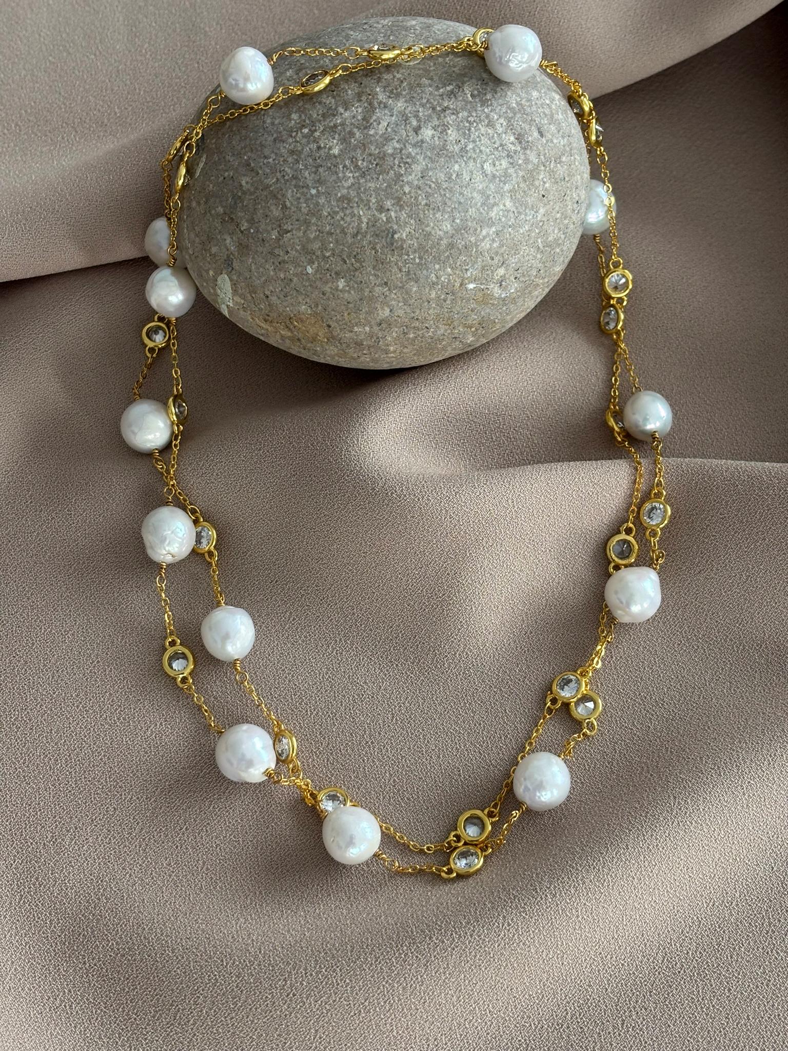 Edison İnci Uzun Kolye