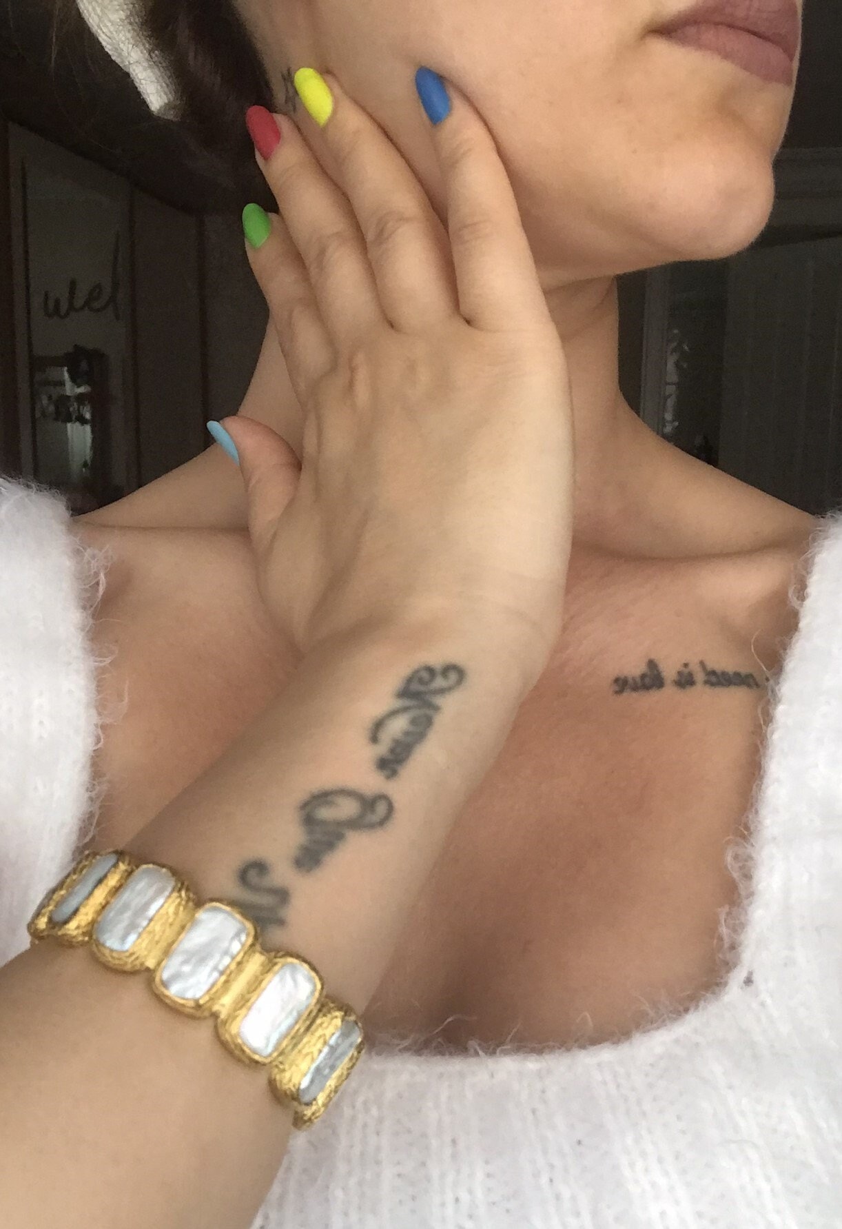 Sıralı Kare İnci Bileklik