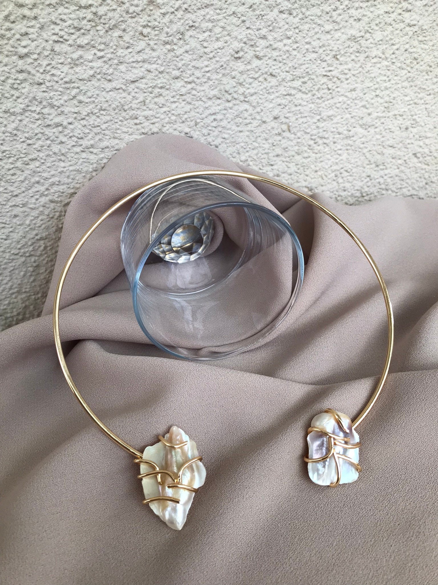 YENİ ! Büyük Barok İnci Choker Kolye