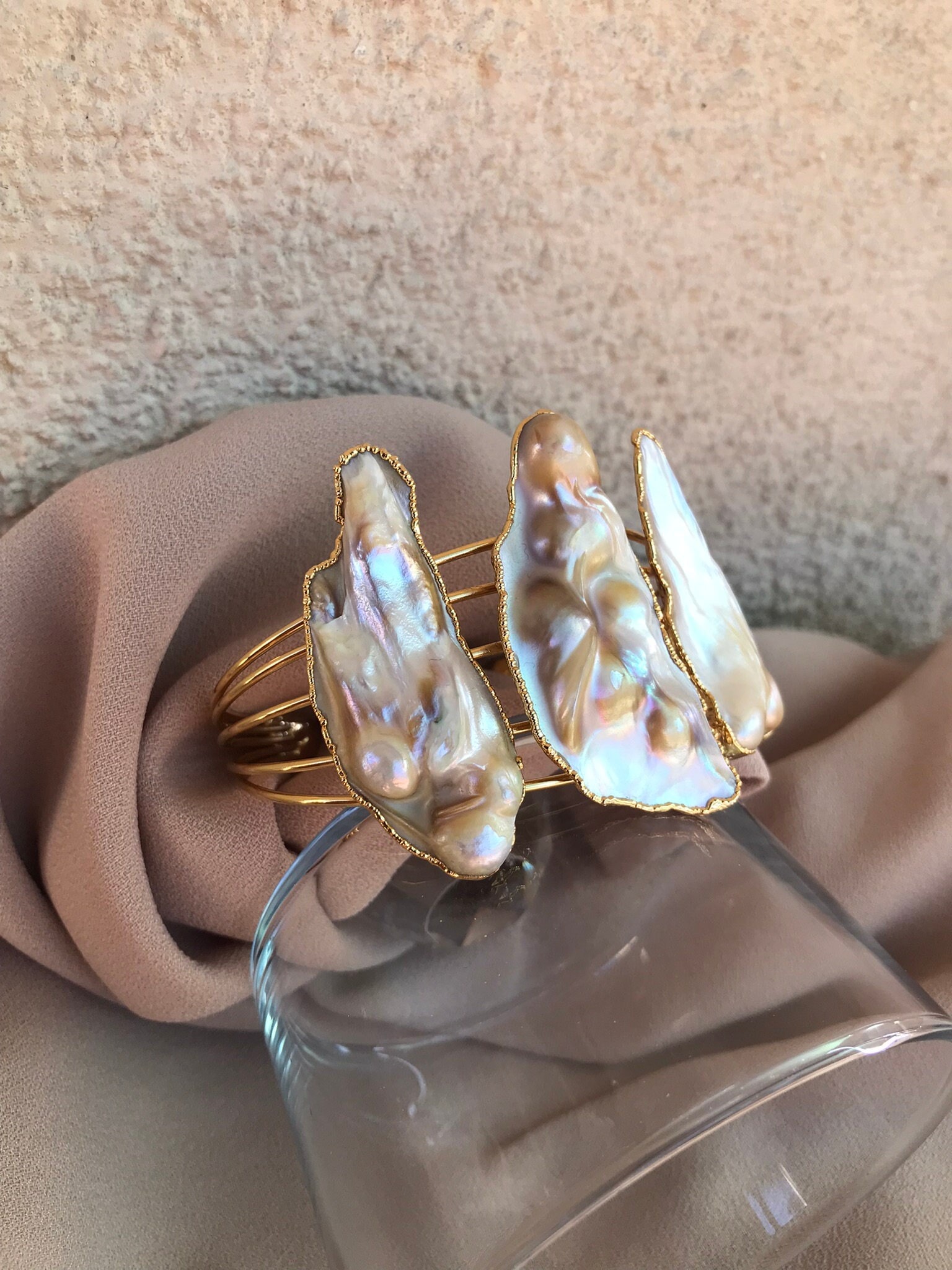 Düzensiz Kemik İnci Tasarım Bileklik