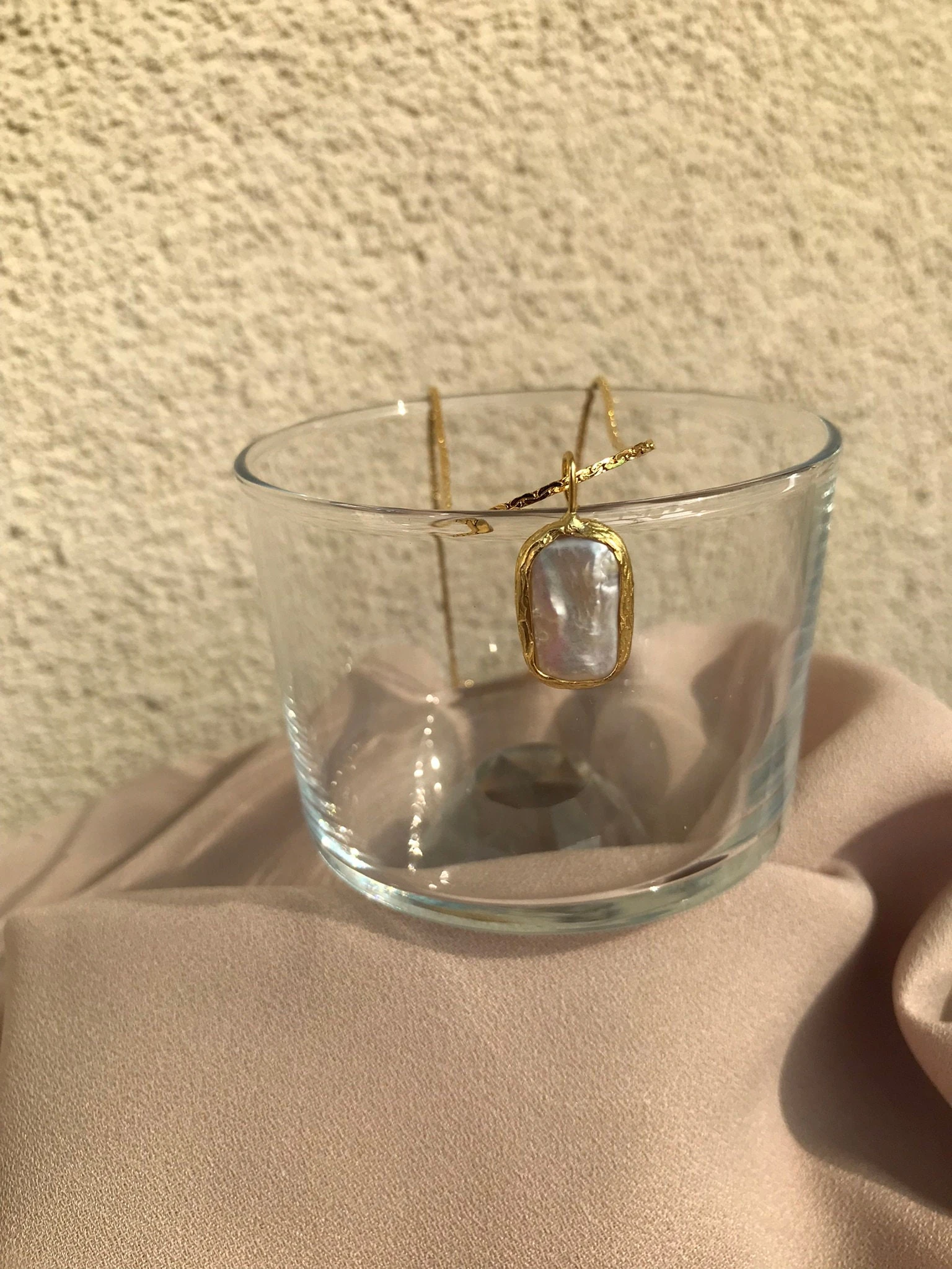 Kare Barok İnci Kolye