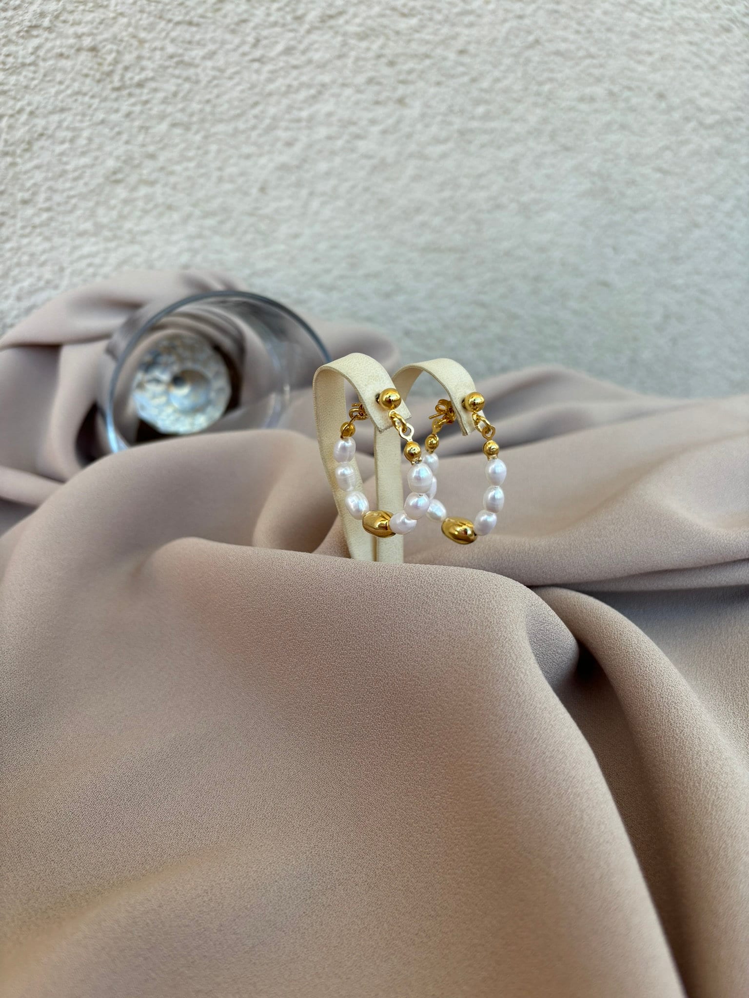 Altın Kaplama İnci Küpe