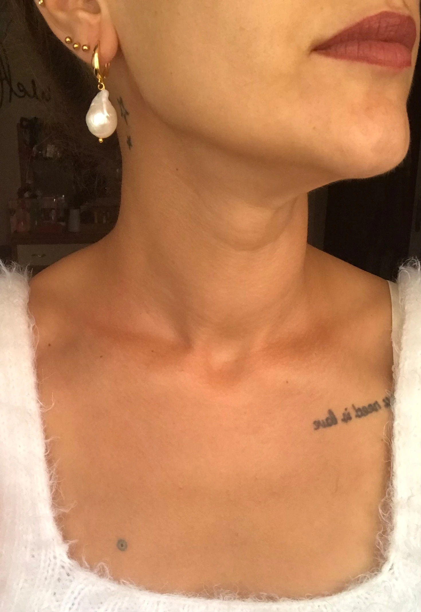 Büyük Barok İnci Küpe