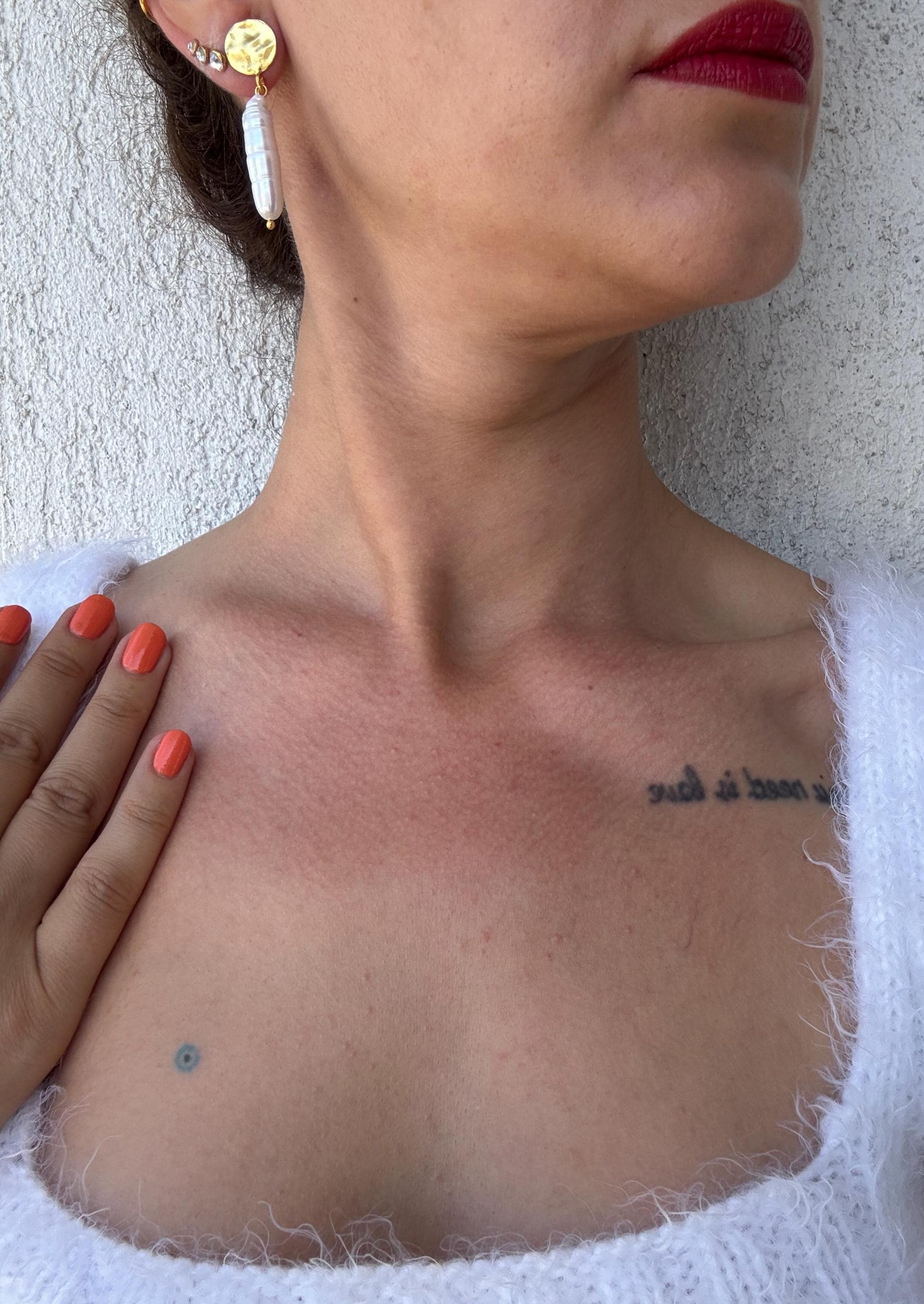 Doğal Silindir İnci Küpe