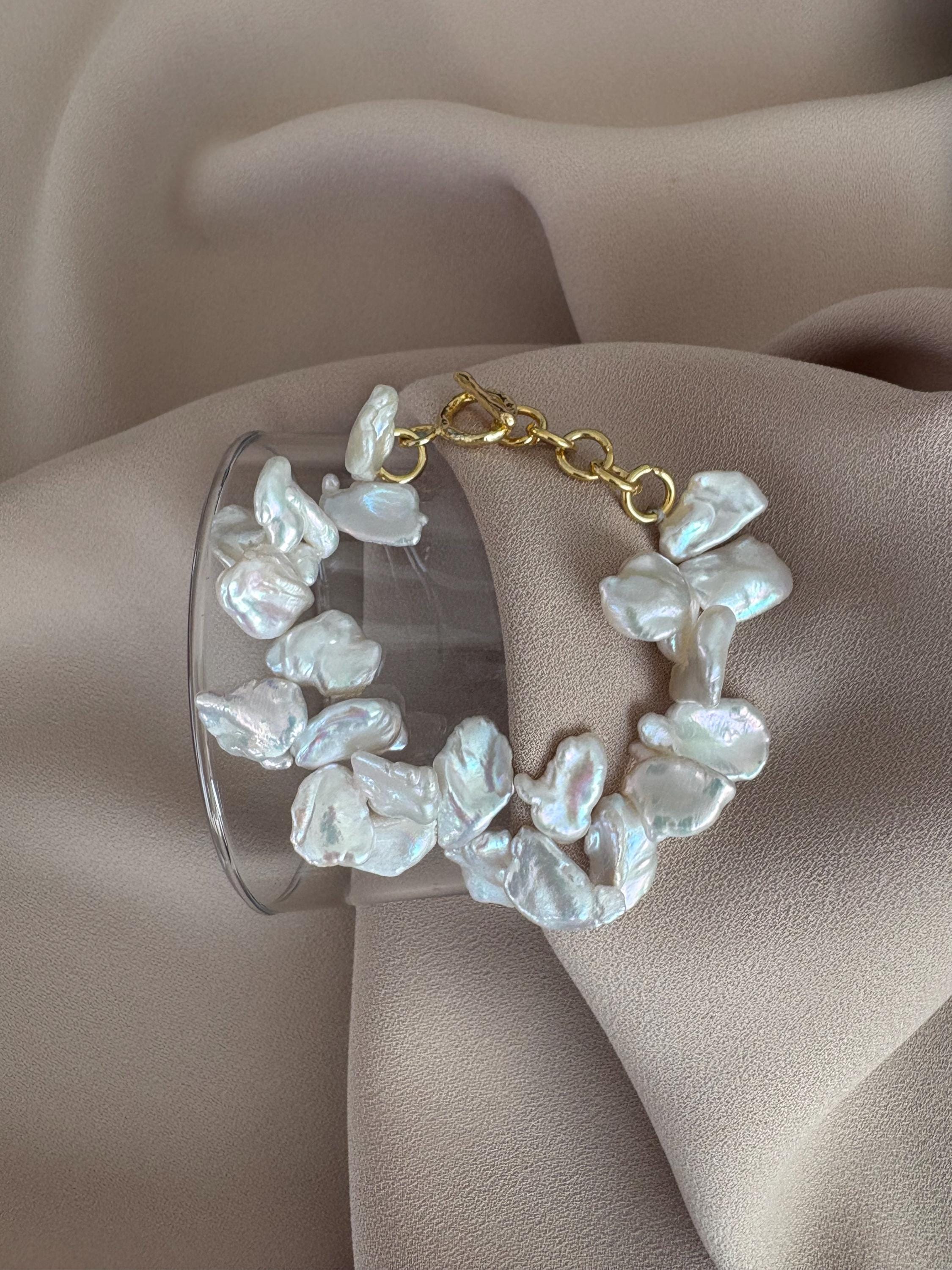 Yaprak İnci Barok Bileklik