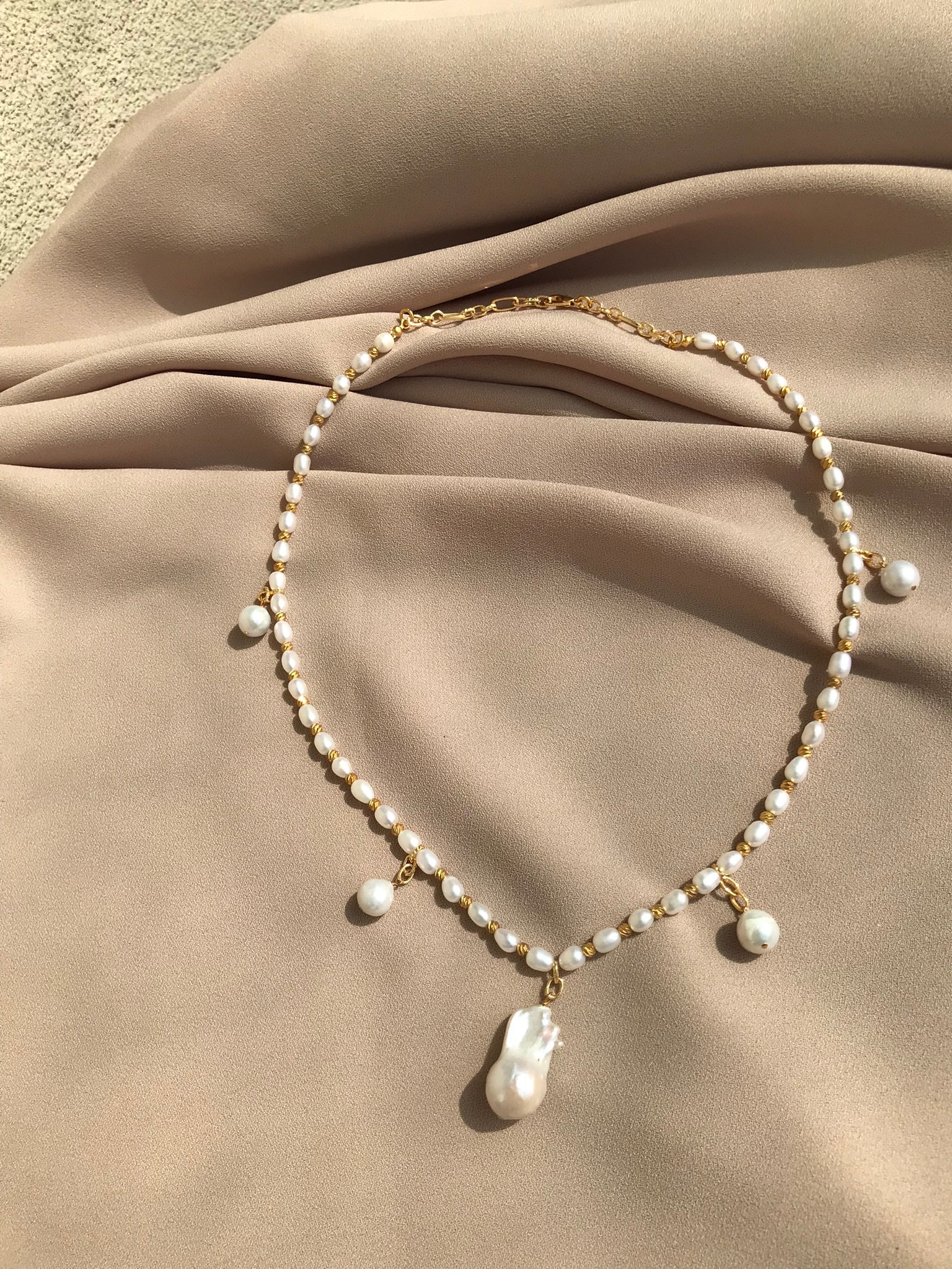 Büyük & Küçük Barok İnci Kolye