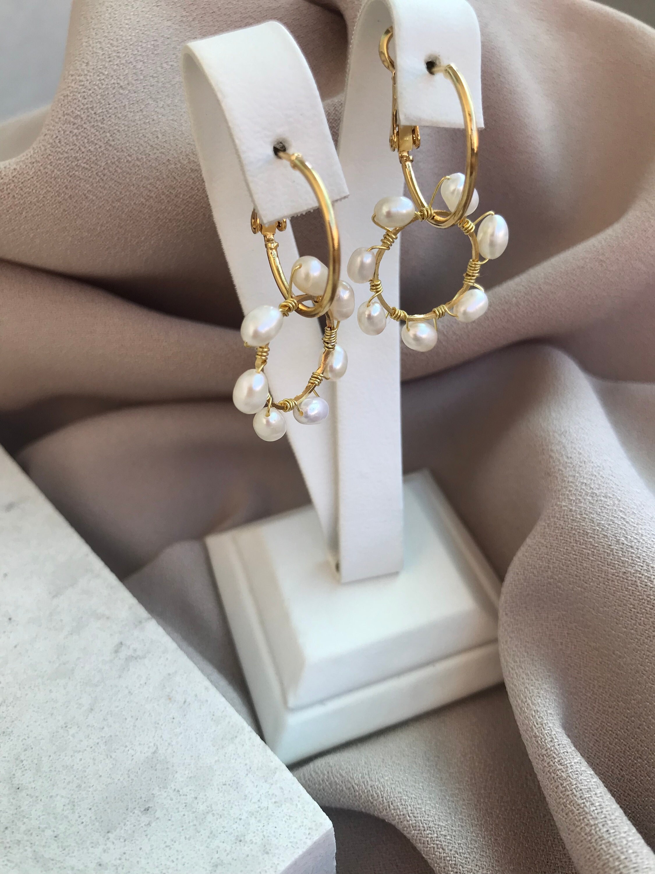 Tel Sarma İnci Küpe