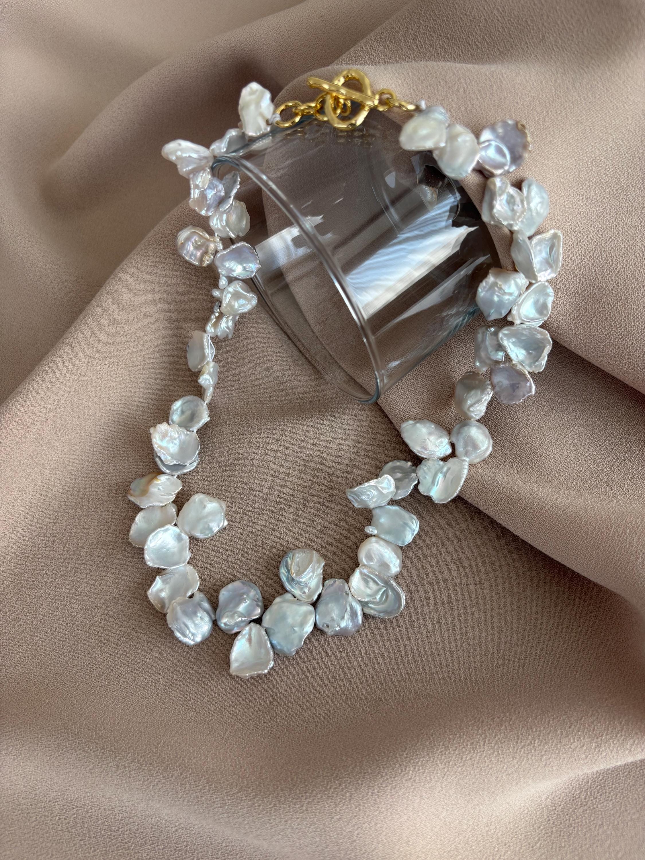 Doğal Yaprak İnci Kolye