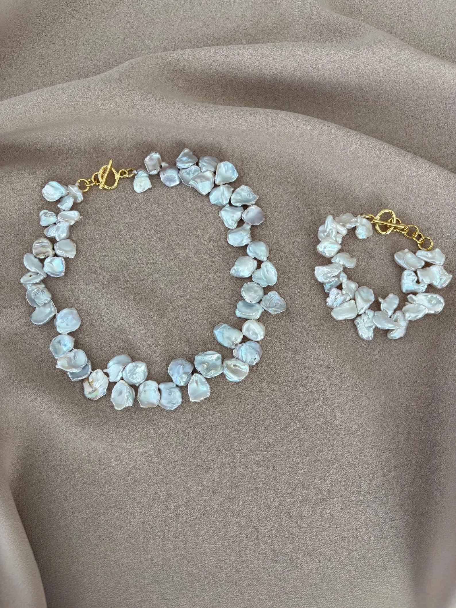 Doğal Yaprak İnci Set