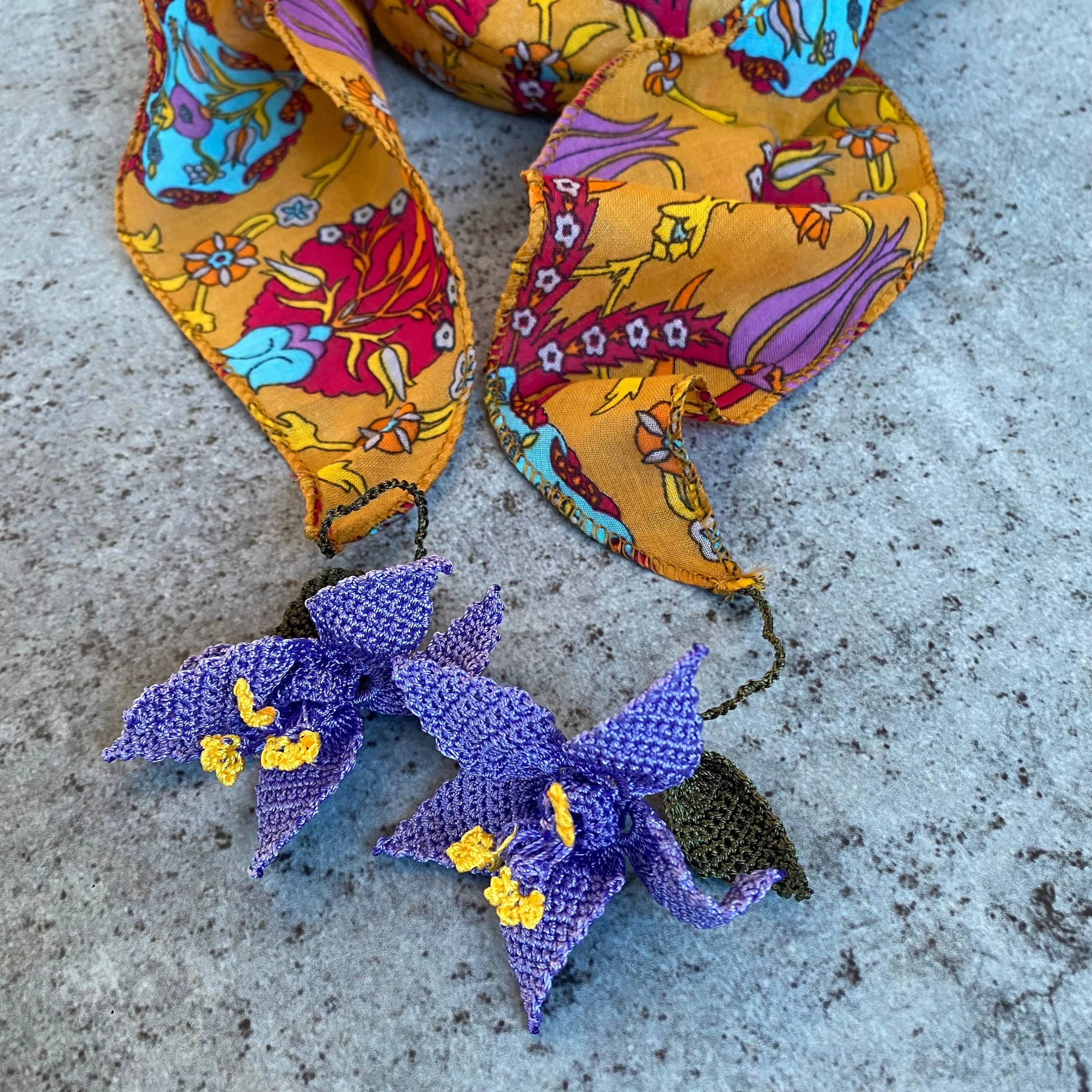 Osmanlı Çintemani Motifli Üçgen Fular