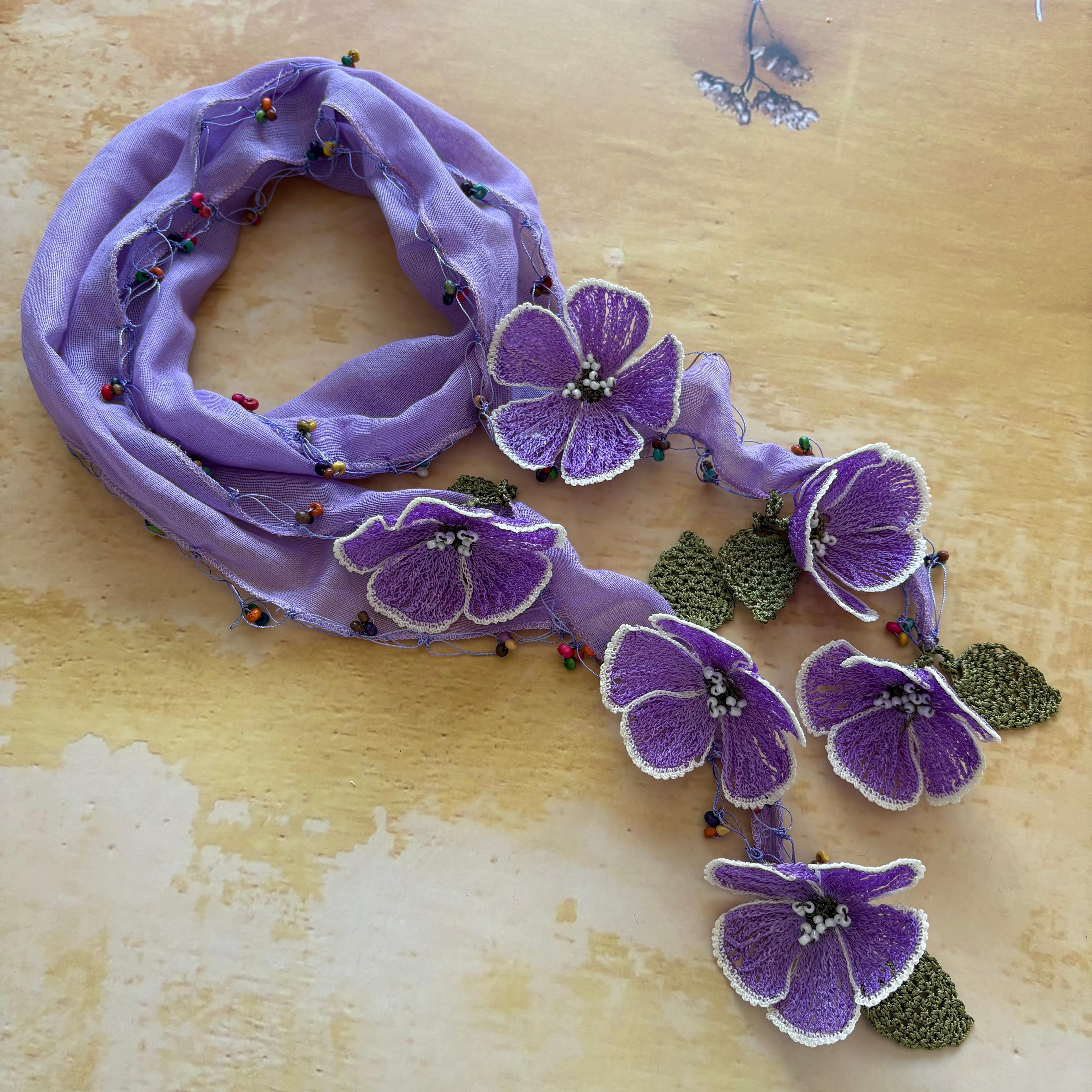Yemeni Bağlamış Telli Başına (Bandana - Mor